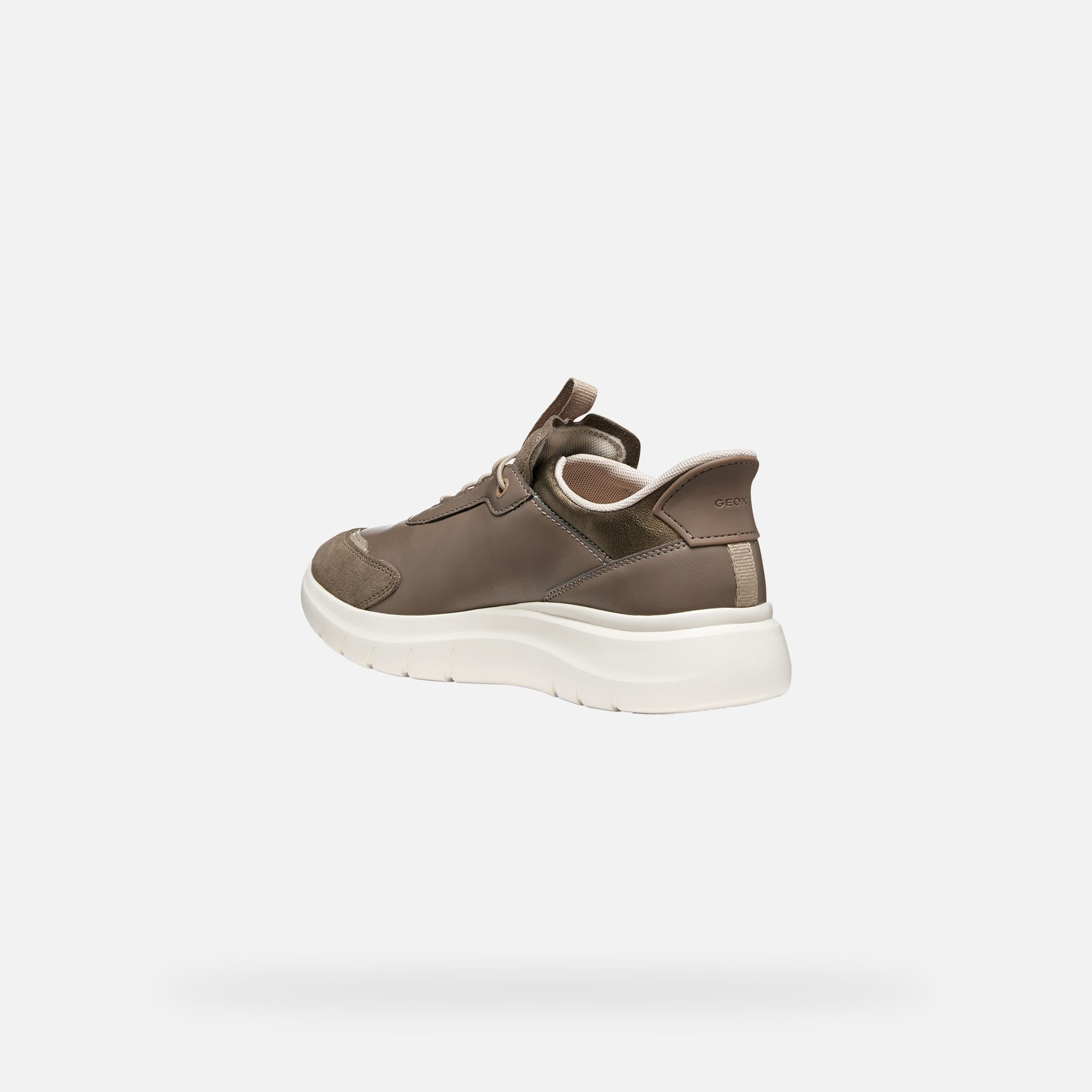 Jasnobrązowe damskie tenisówki Geox Plummery Plus - 004