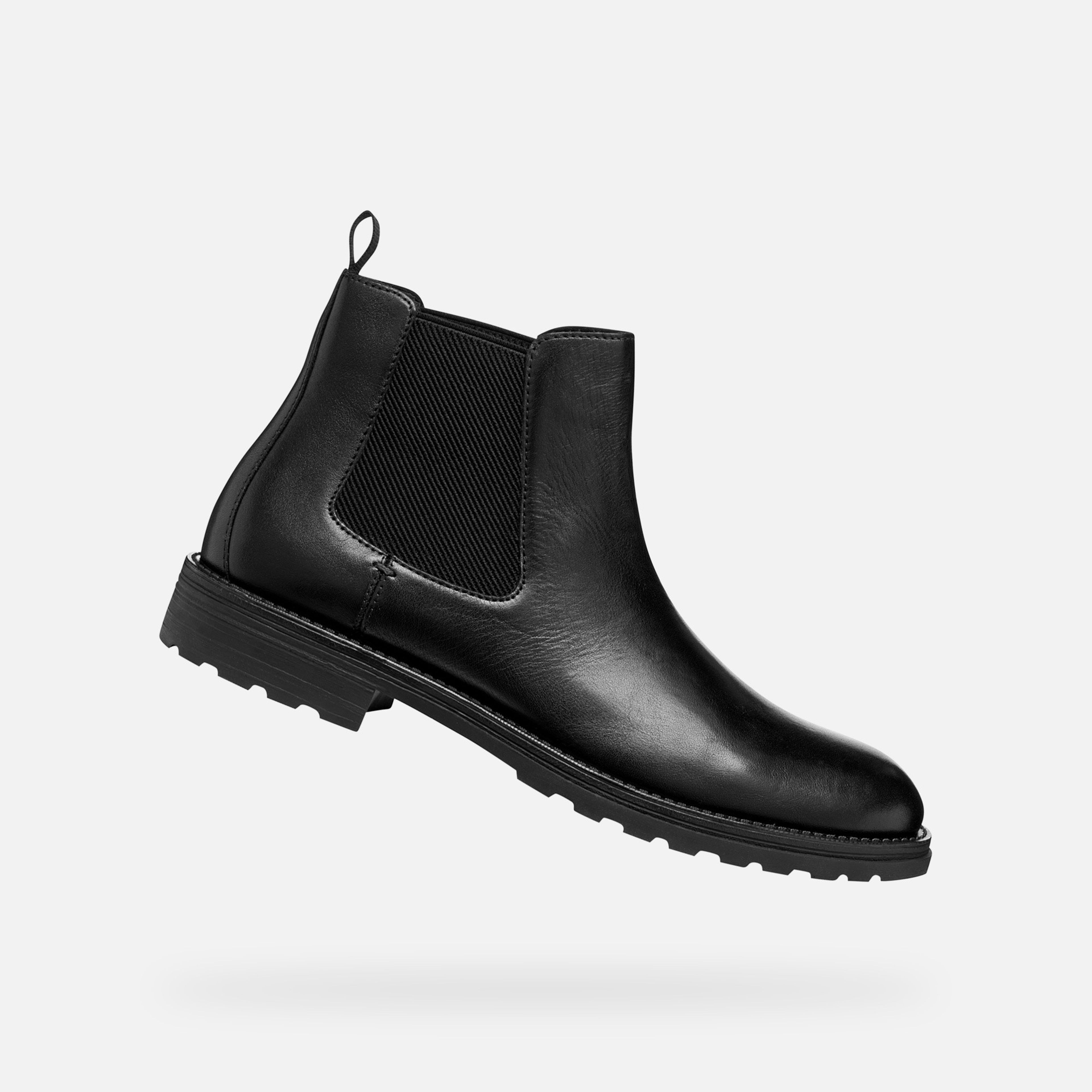 Czarne męskie buty za kostkę Geox Redclif