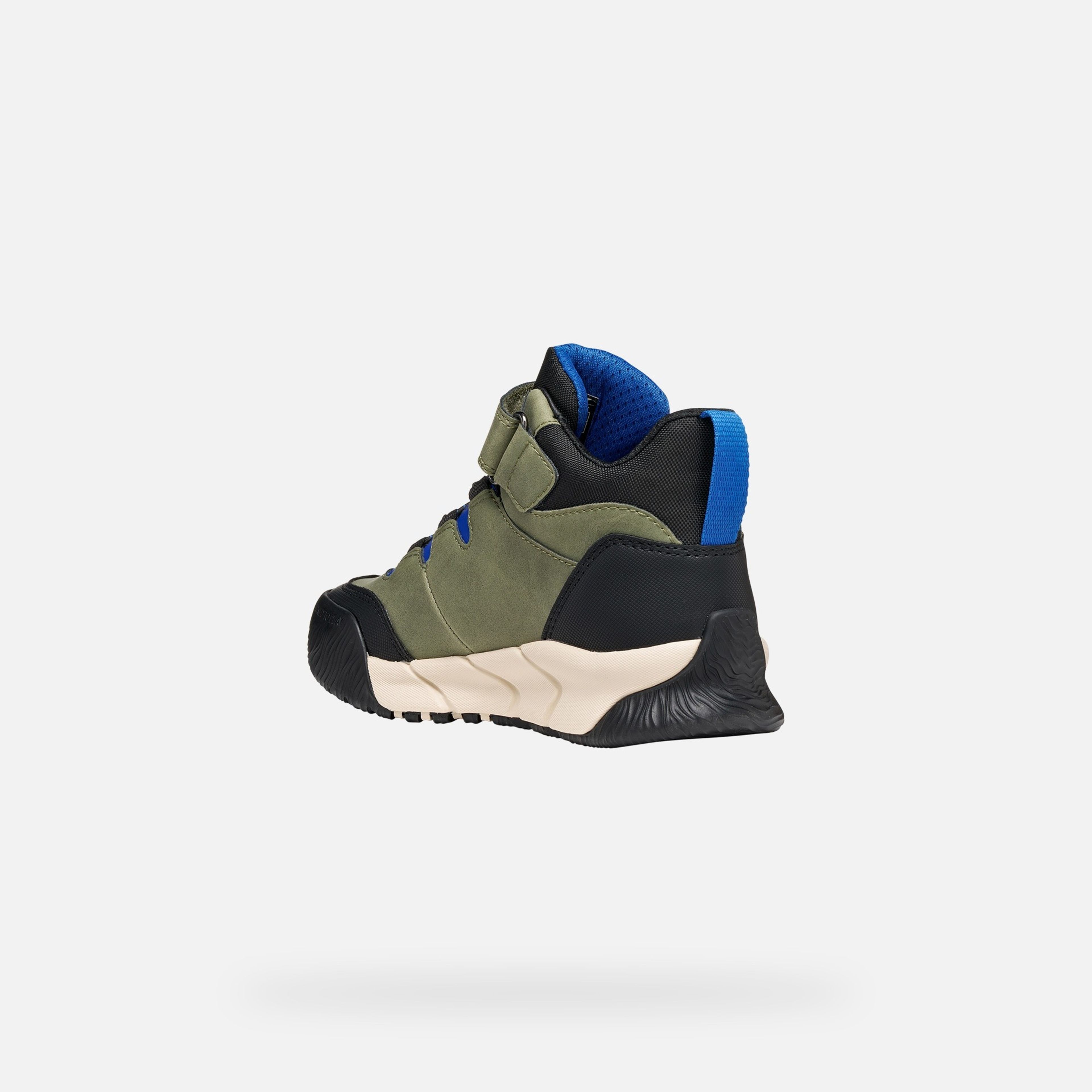 Khaki zateplená chlapčenská členková obuv Geox Flexyper Pro B - 004