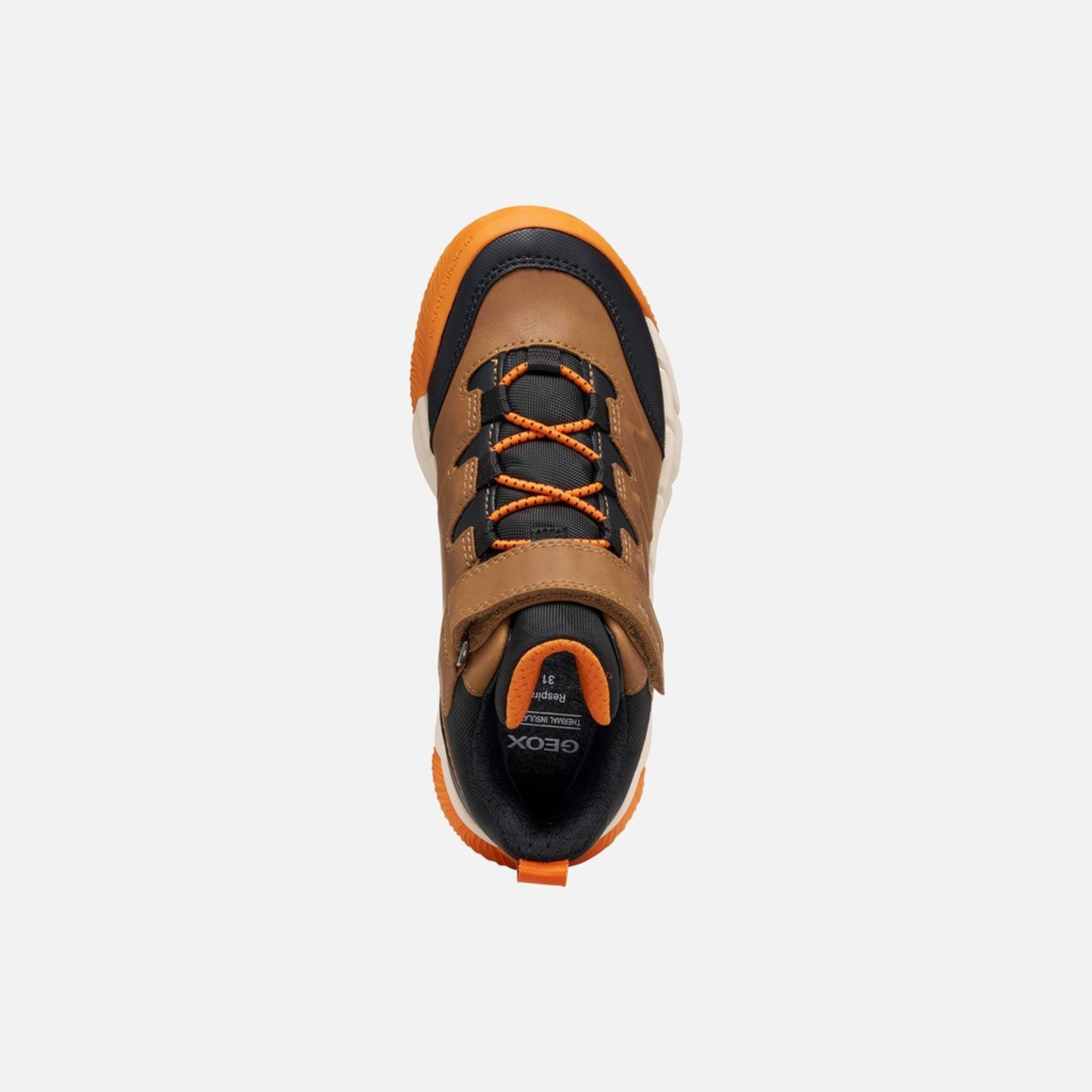 Hnedá zateplená chlapčenská členková obuv Geox Flexyper Pro B - 006