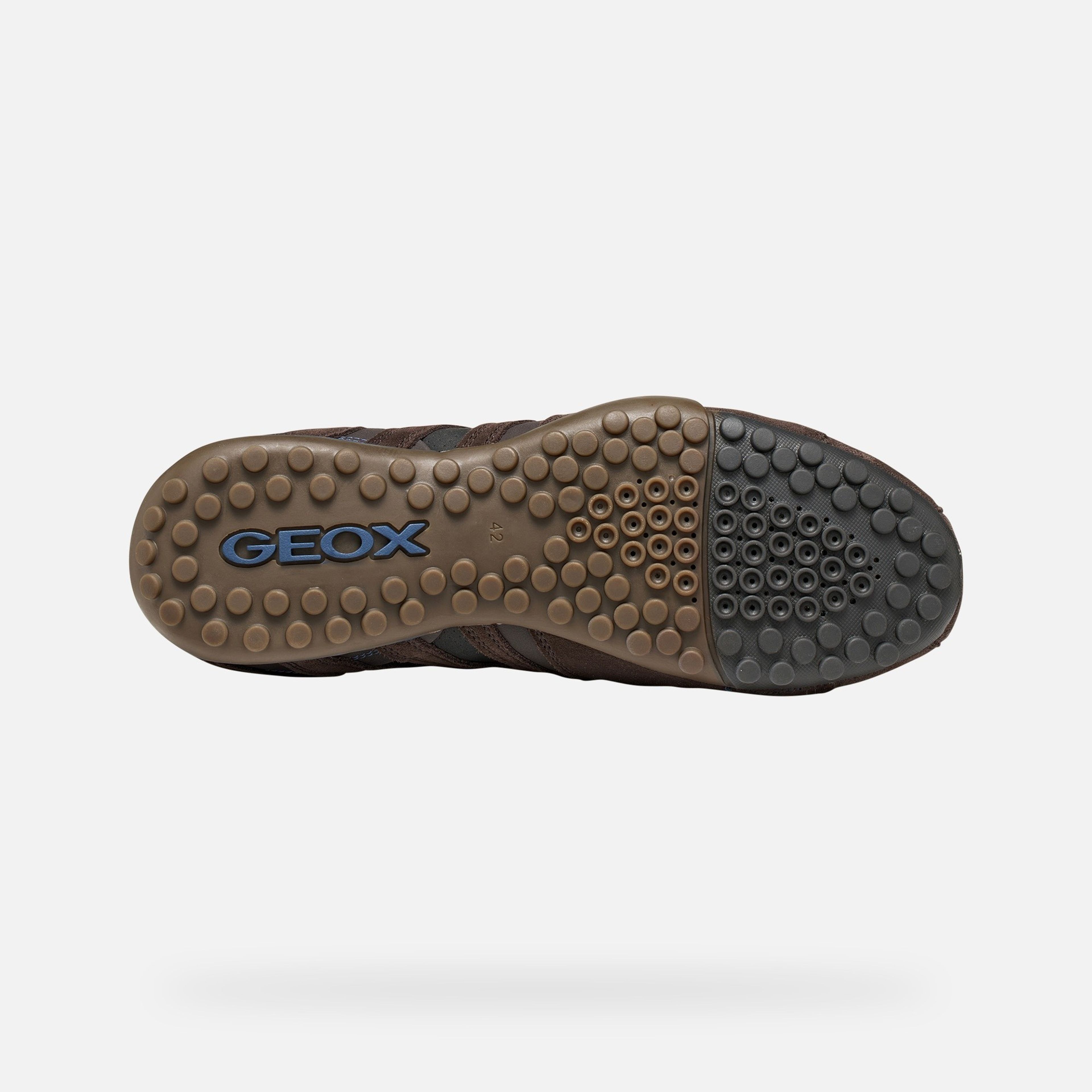 Tmavohnedé pánske tenisky Geox Snake - 007