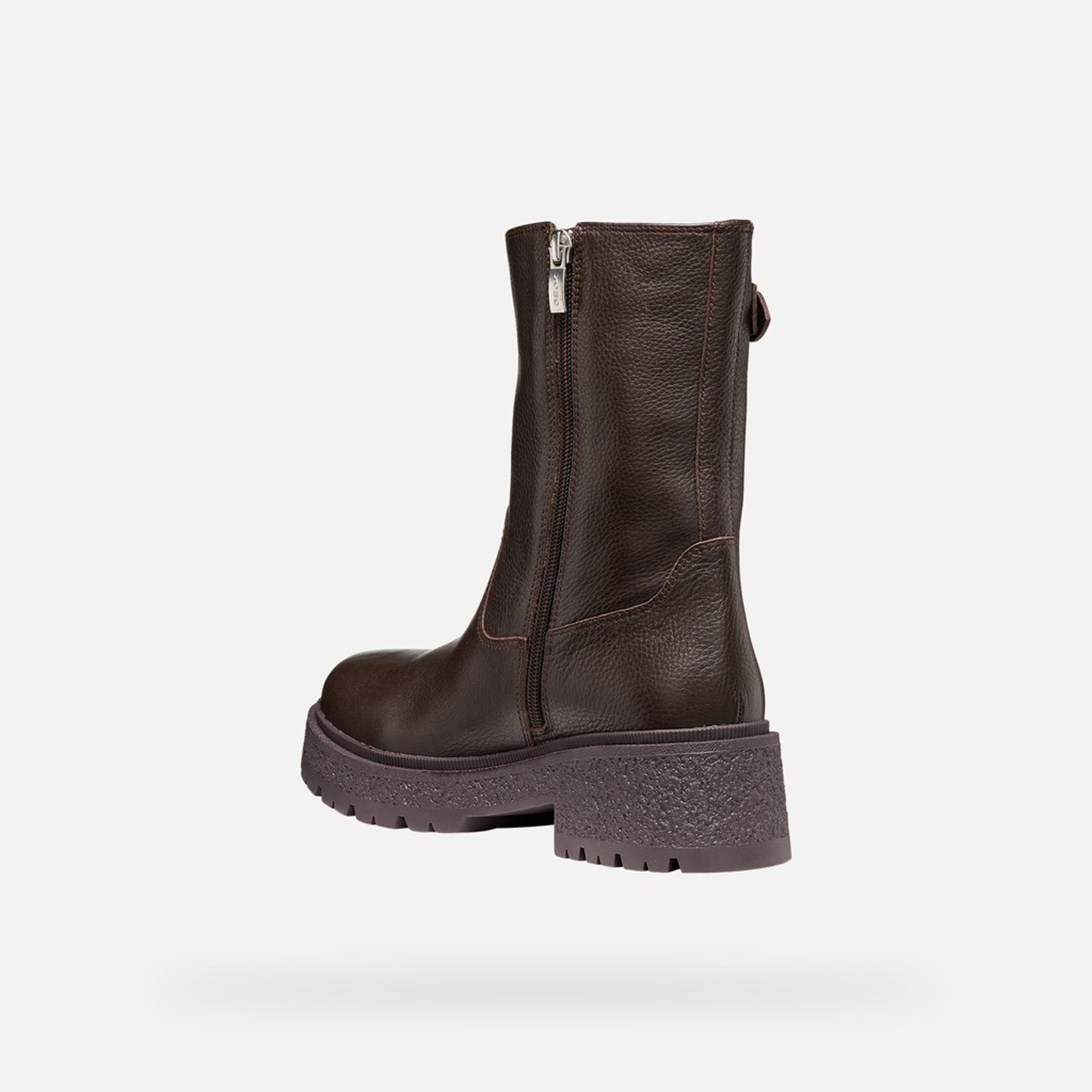 Ciemnobrązowe damskie obuwie za kostkę Geox Eivette - 004