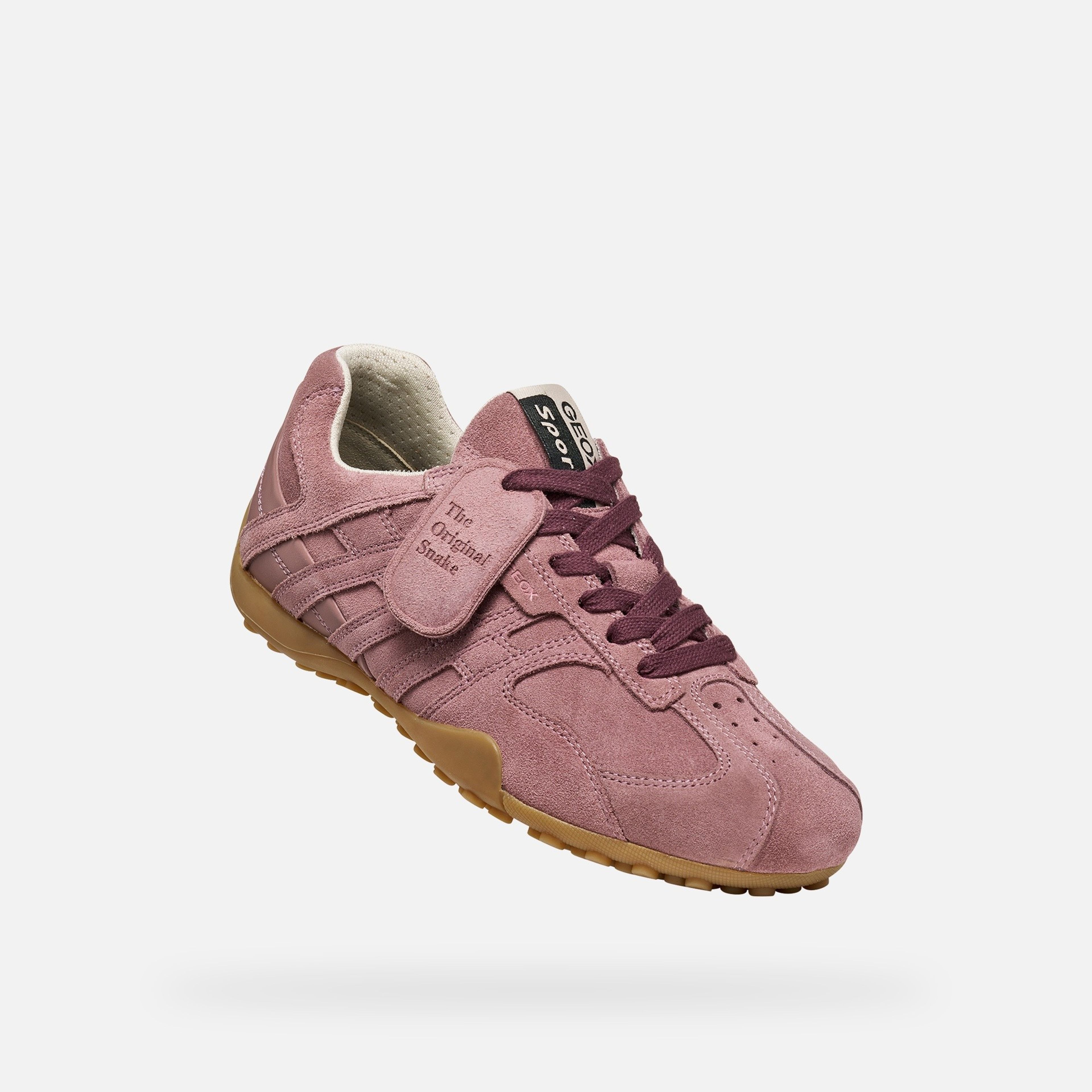 Růžové dámské tenisky Geox Snake - 005