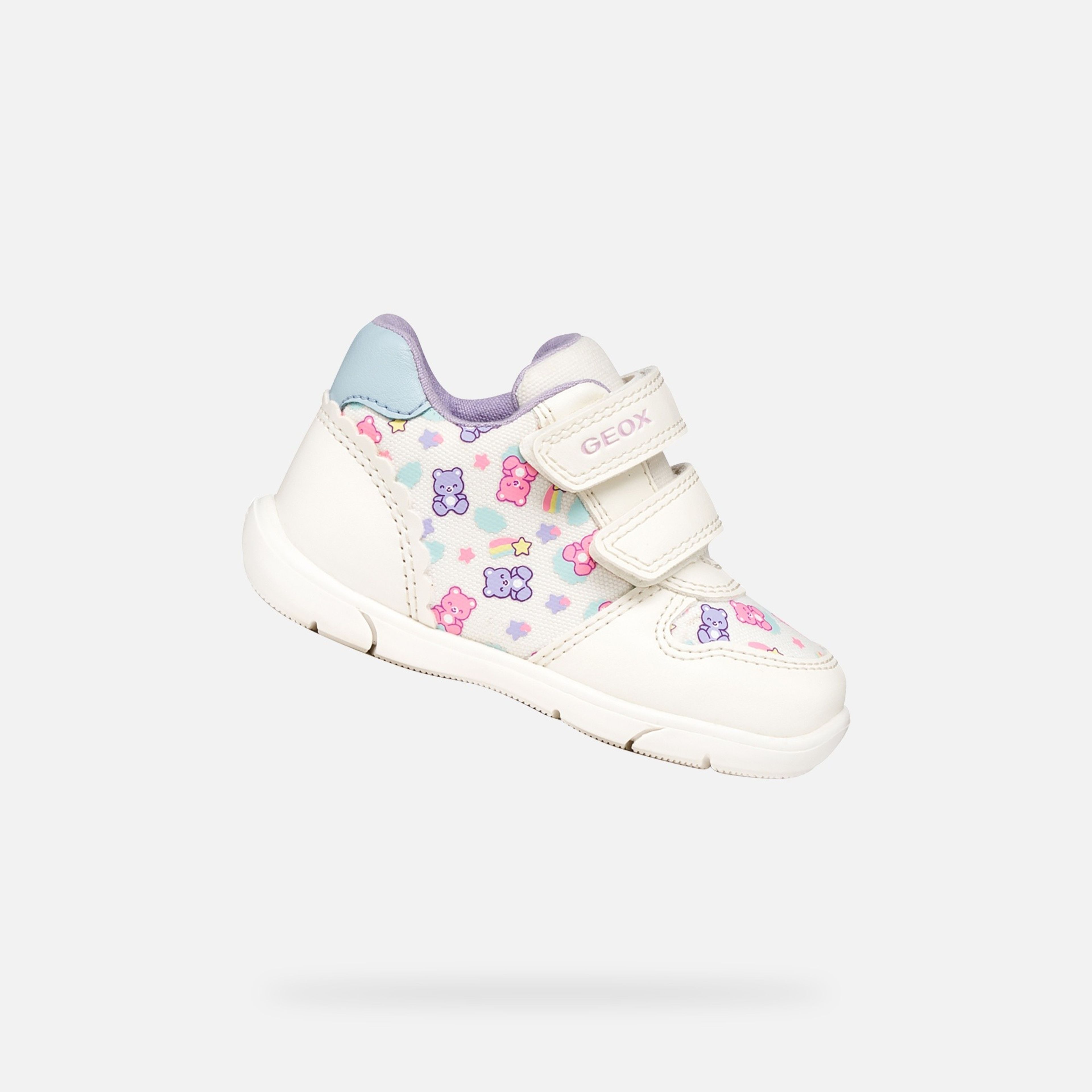 Białe dziewczęce sneakersy Geox Zapito