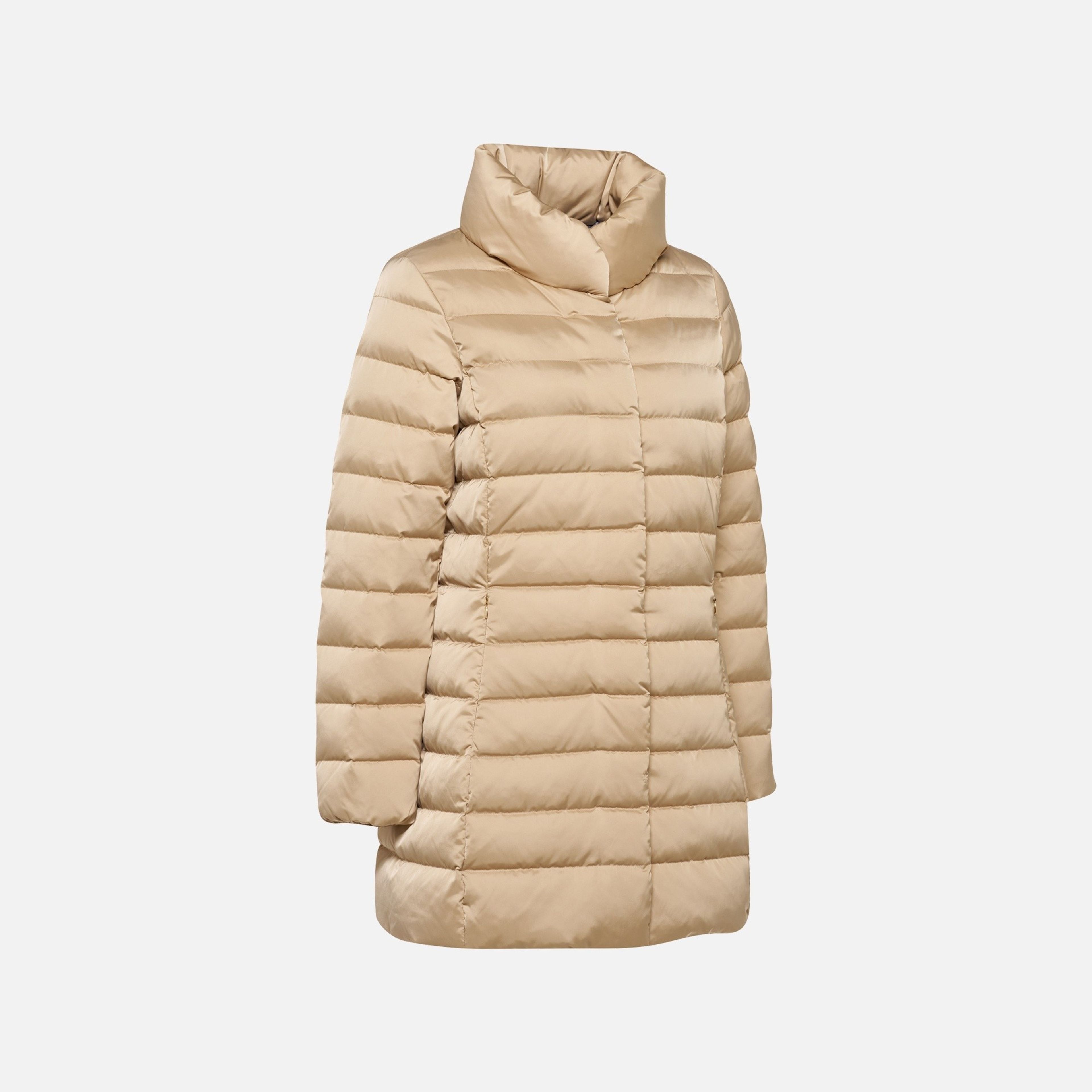 Béžová dámská péřová bunda Geox Bettanie - 002