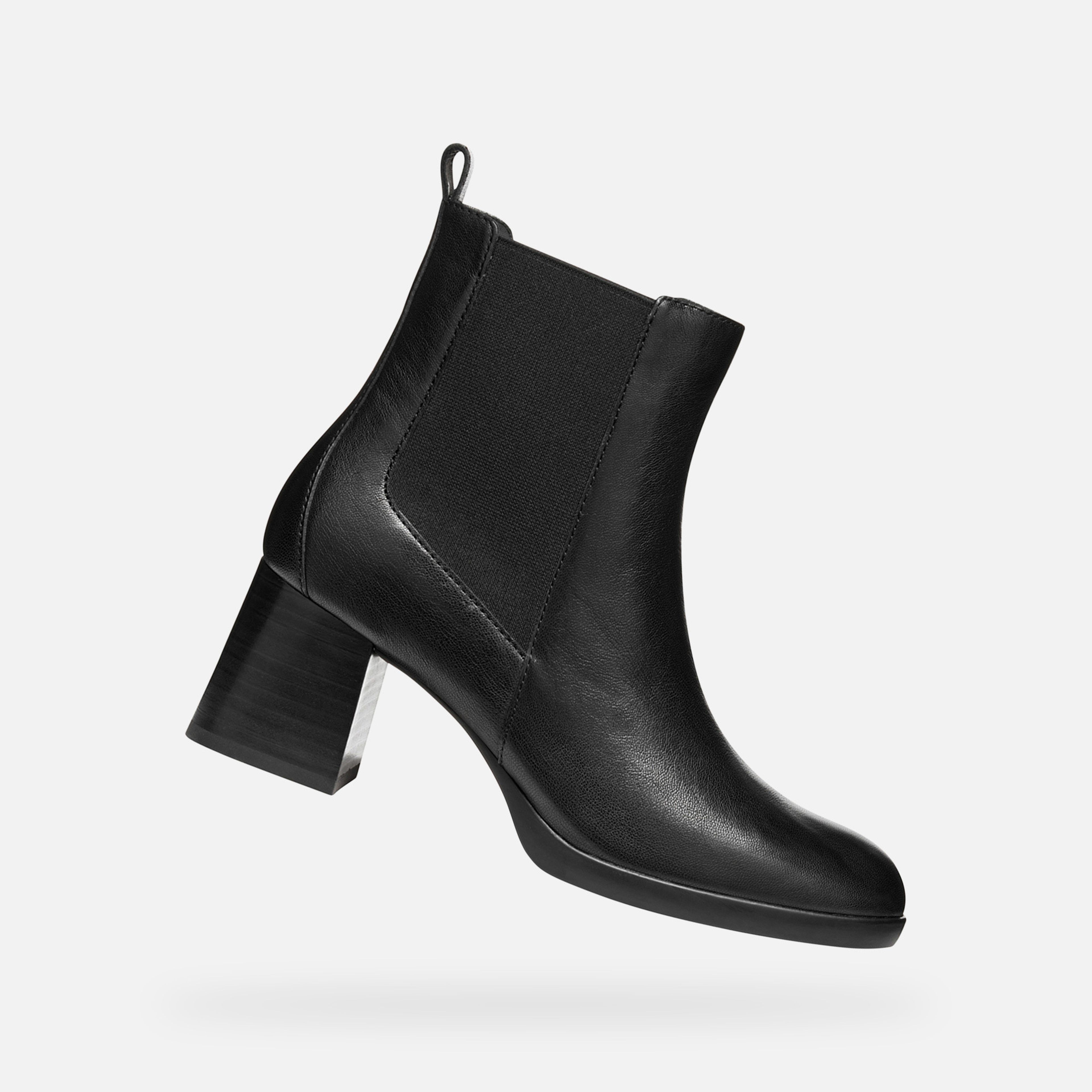 Czarne damskie buty za kostkę Geox Walk Pleasure 55