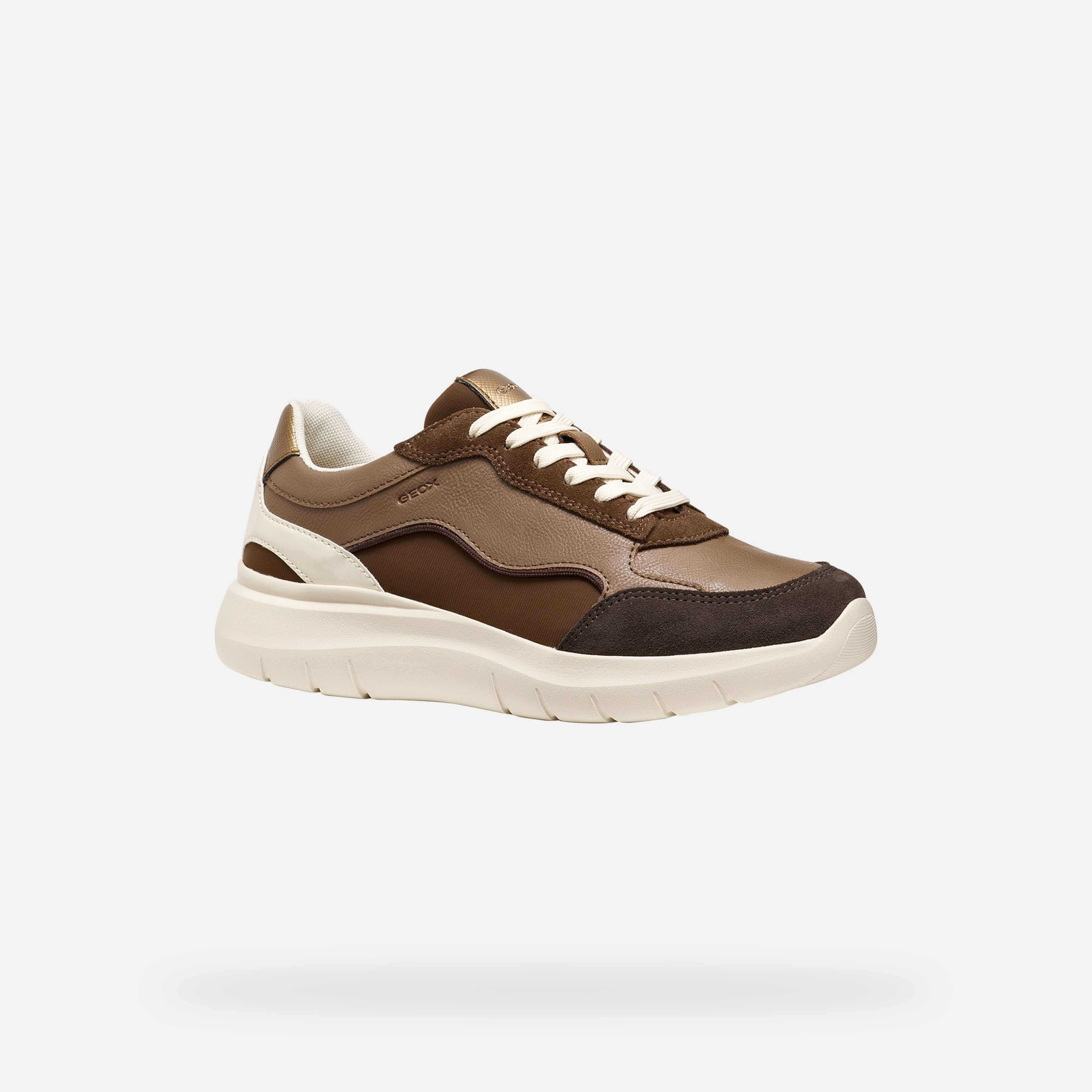Tmavohnedé dámske tenisky Geox Plummery - 003