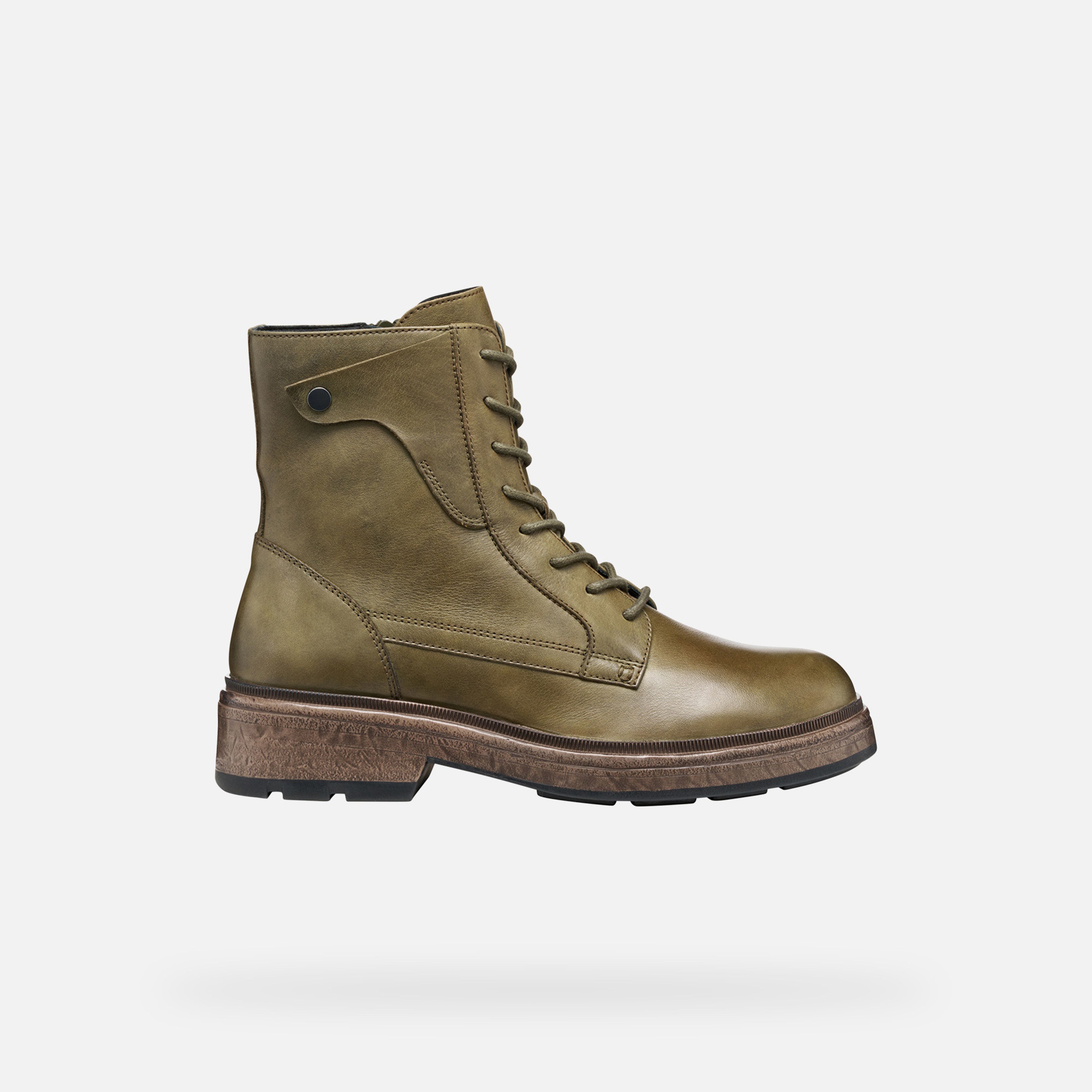 Khaki dámská kotníková obuv Geox Swelen - 002