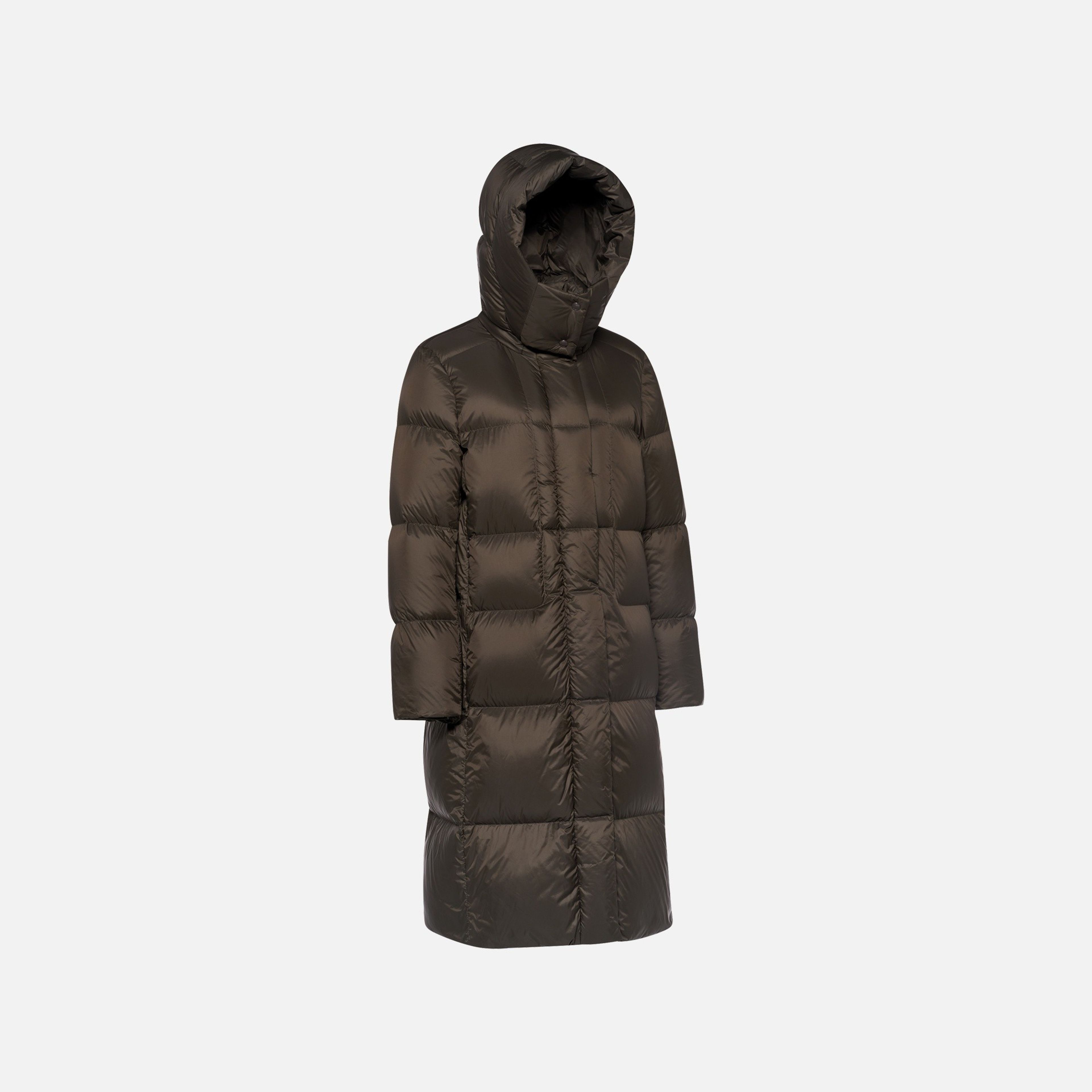 Tmavě hnědá dámská péřová bunda Geox Arlara - 012