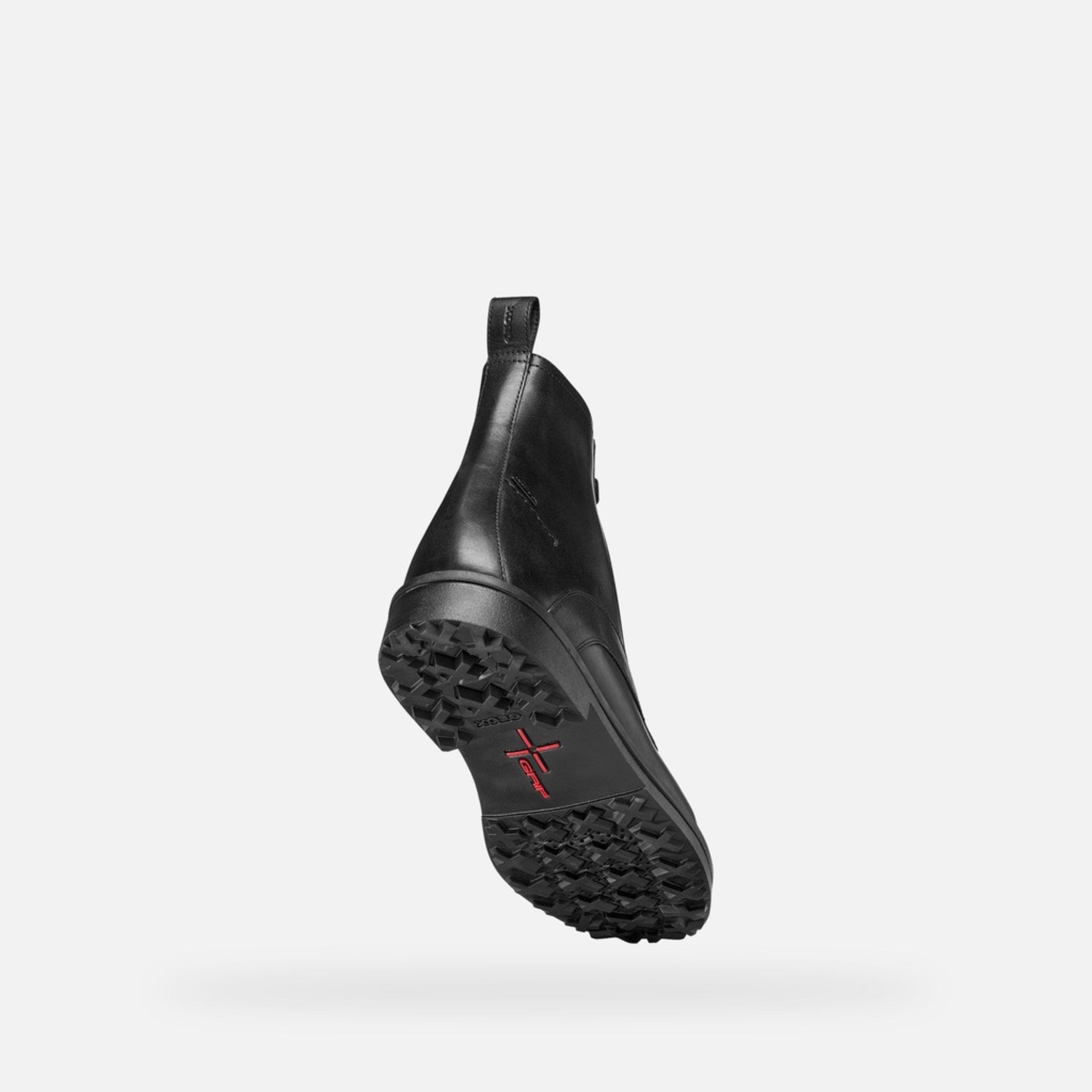 Czarne męskie buty za kostkę Geox Lagorai + Grip B A - 007