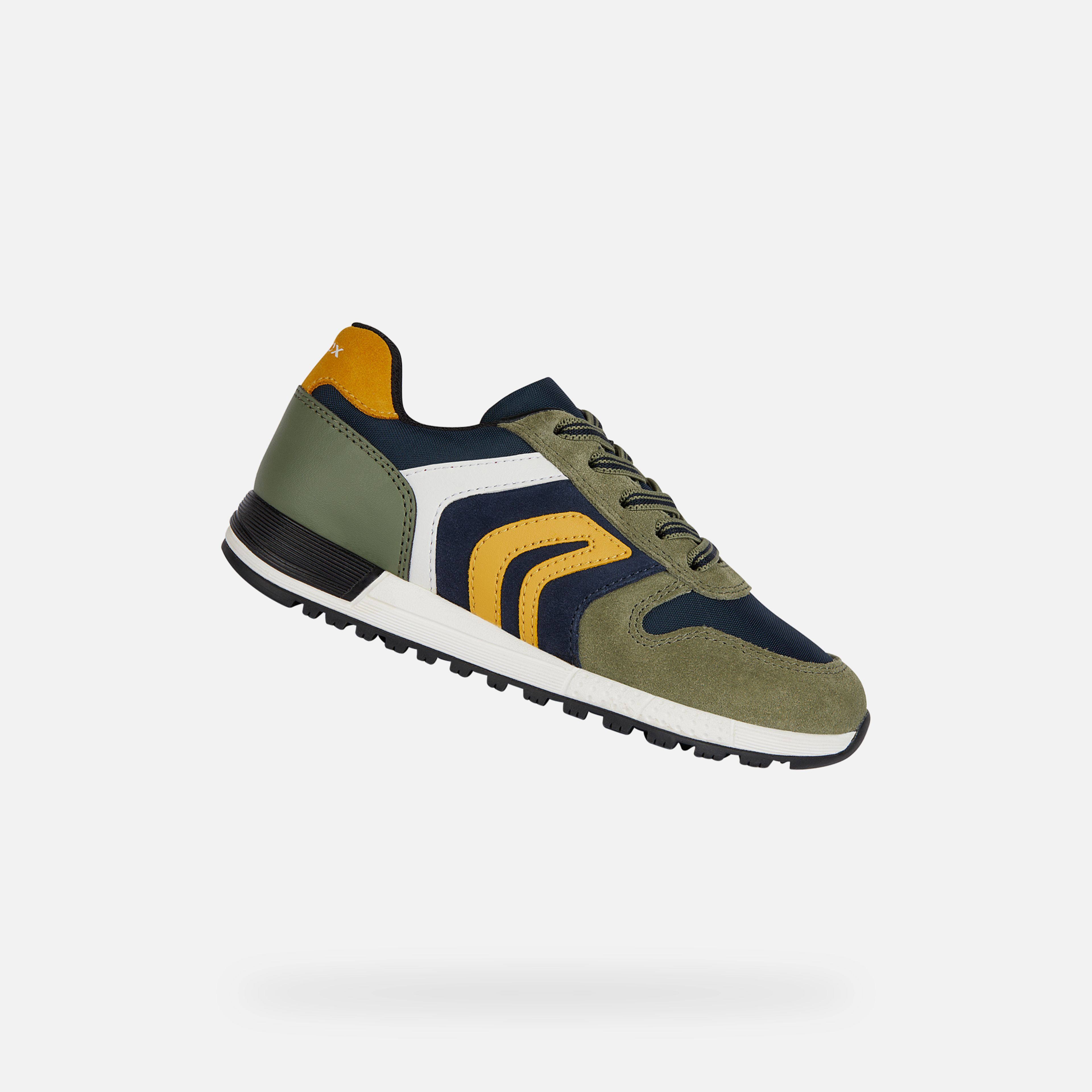 Khaki chlapecké tenisky Geox Alben