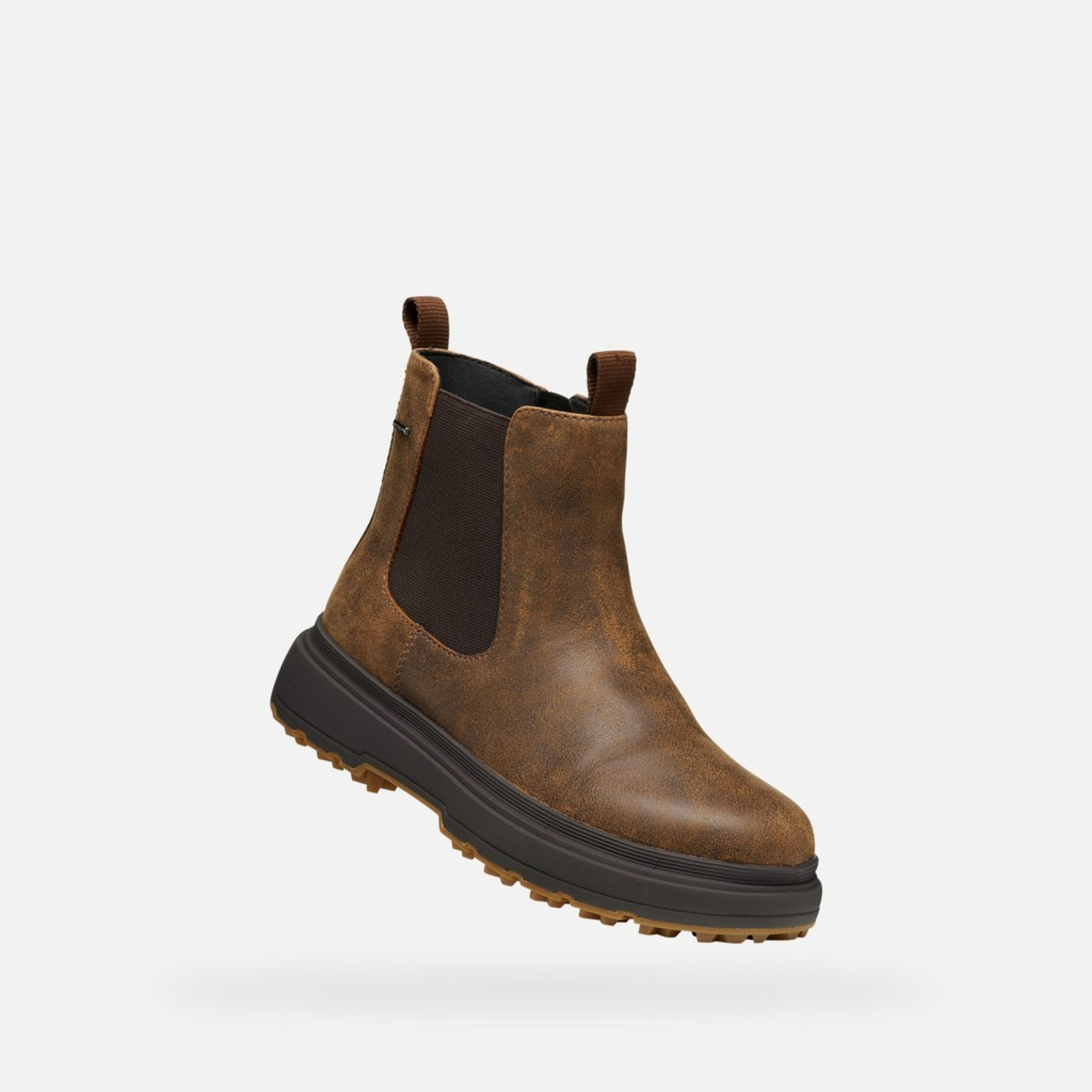 Tmavě hnědá dámská kotníková obuv Geox Lamidie + Grip ABX - 005
