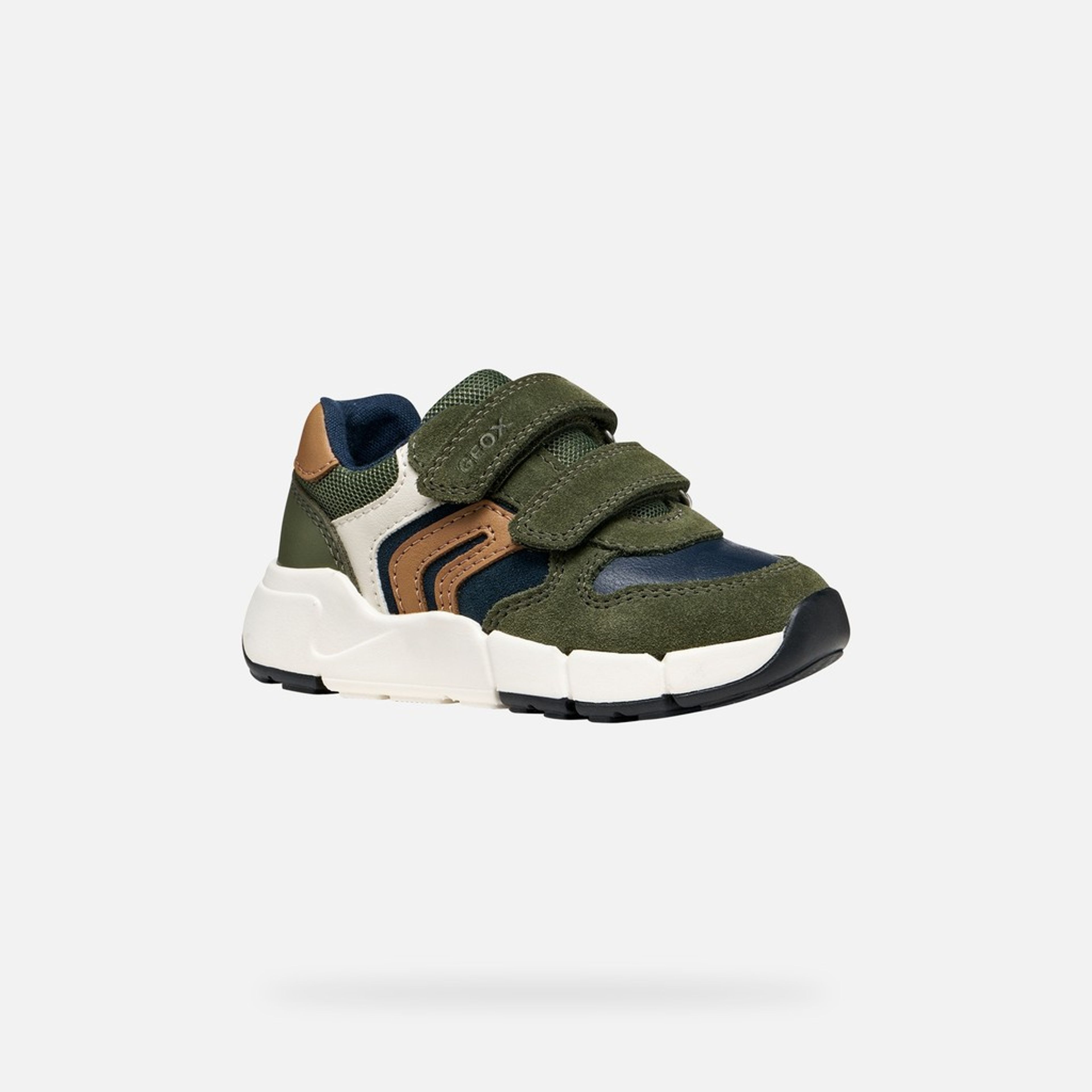 Khaki chlapčenské tenisky Geox Flexyper Mini - 003