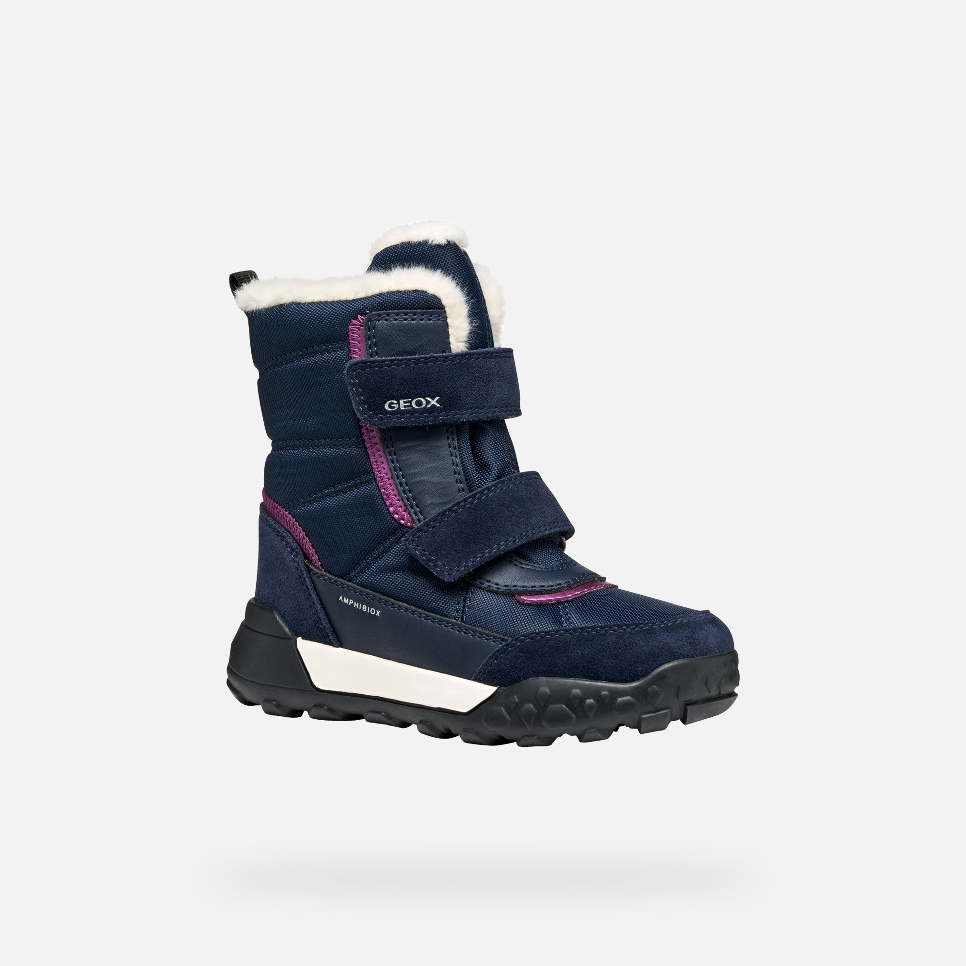 Tmavomodrá dievčenská členková obuv Geox Trekkyup - 003