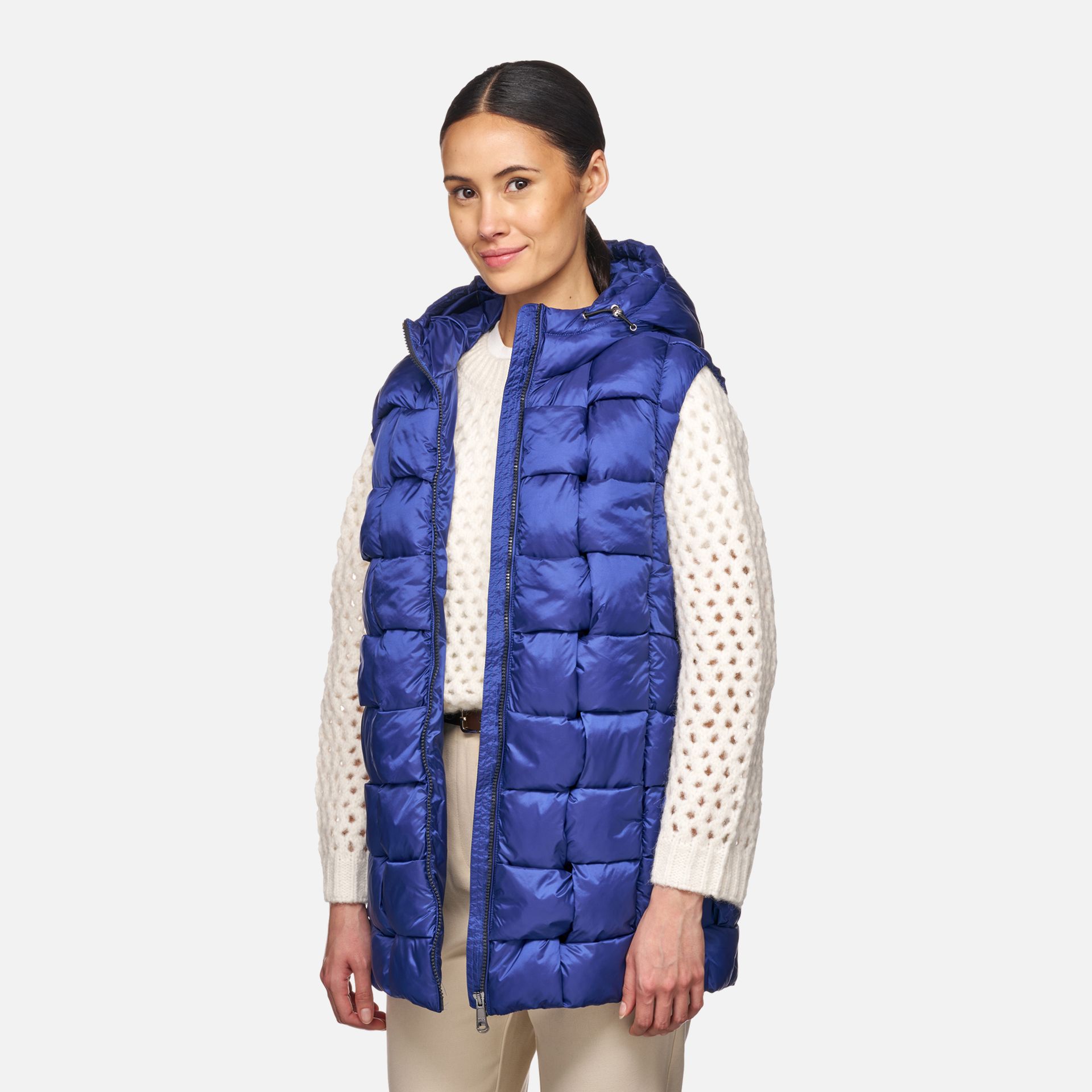 Modrá dámská vesta Geox Diamond - 001