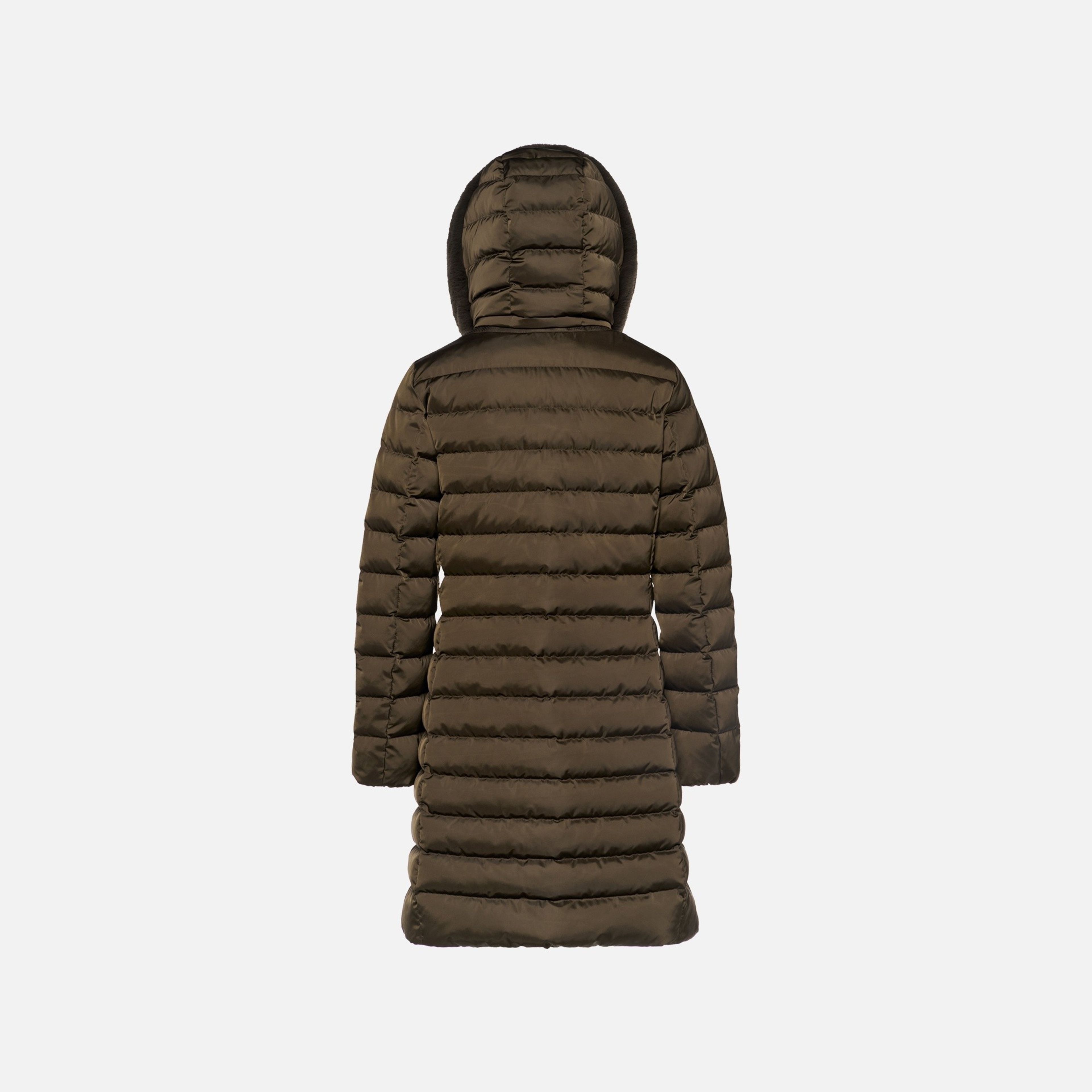 Khaki dámská péřová bunda Geox Bettanie - 005
