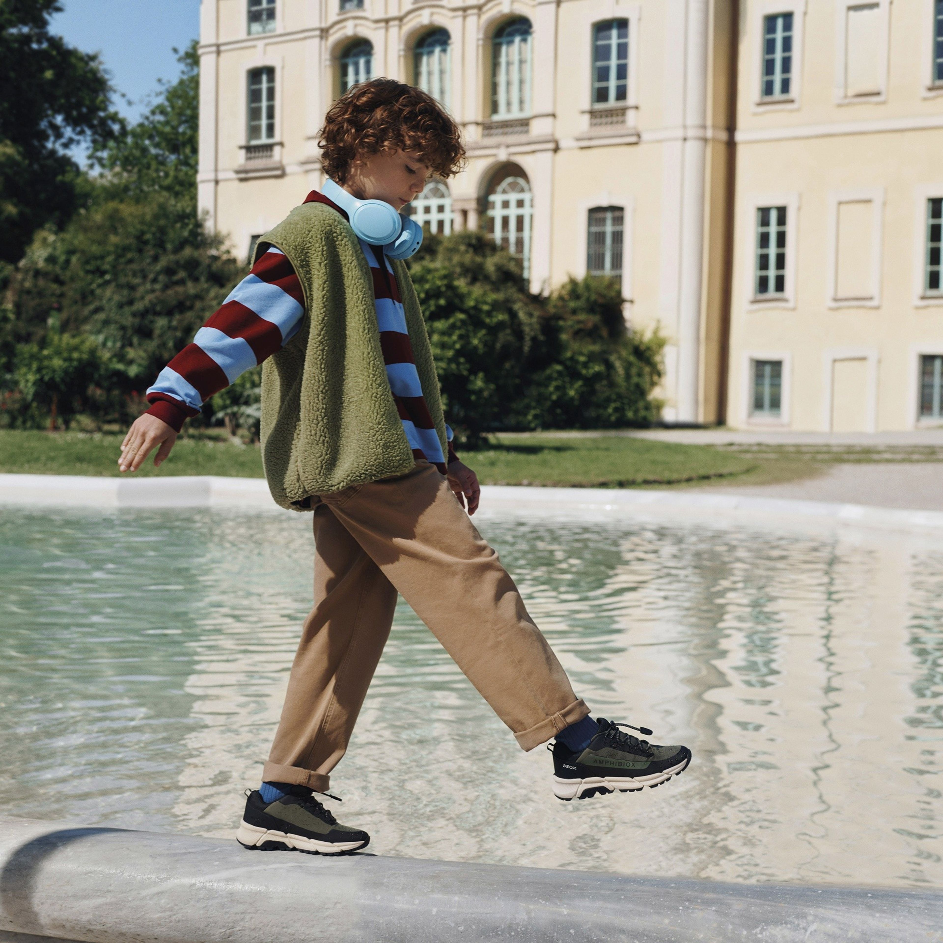 Khaki chlapecká obuv pro první kroky Geox Flexyper Plus - 011