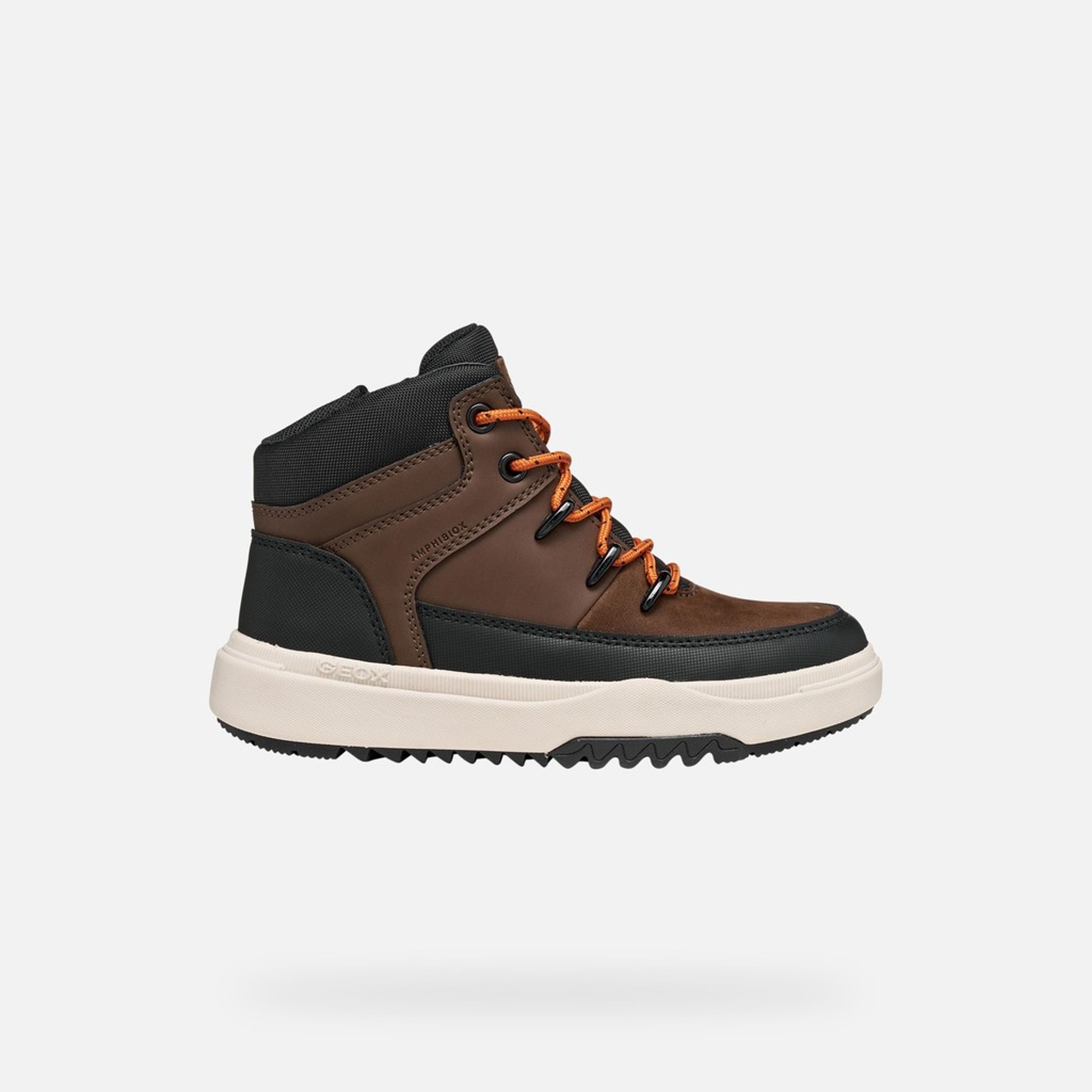 Ciemnobrązowe chłopięce buty za kostkę Geox Bunshee B ABX - 002