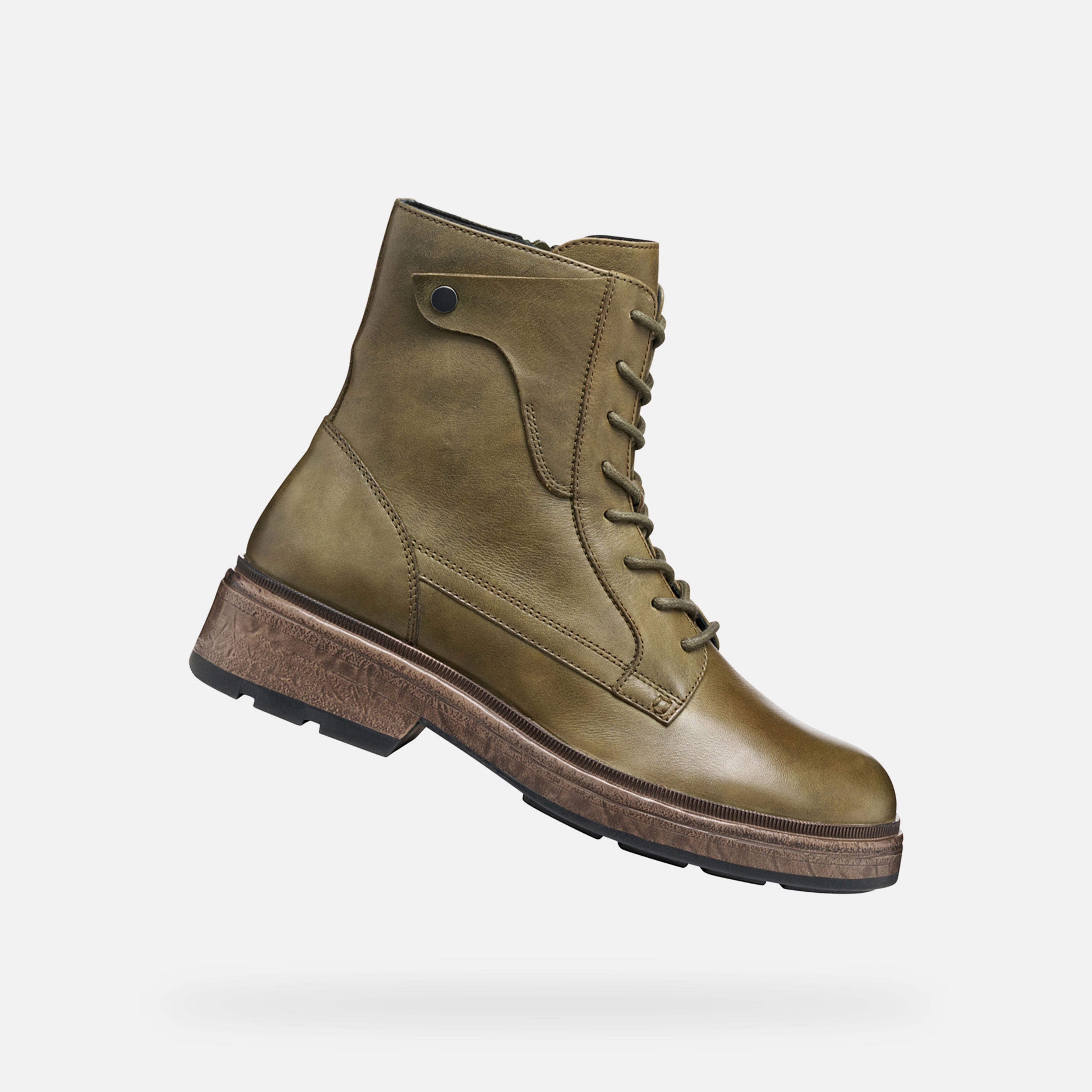 Khaki dámská kotníková obuv Geox Swelen - 001