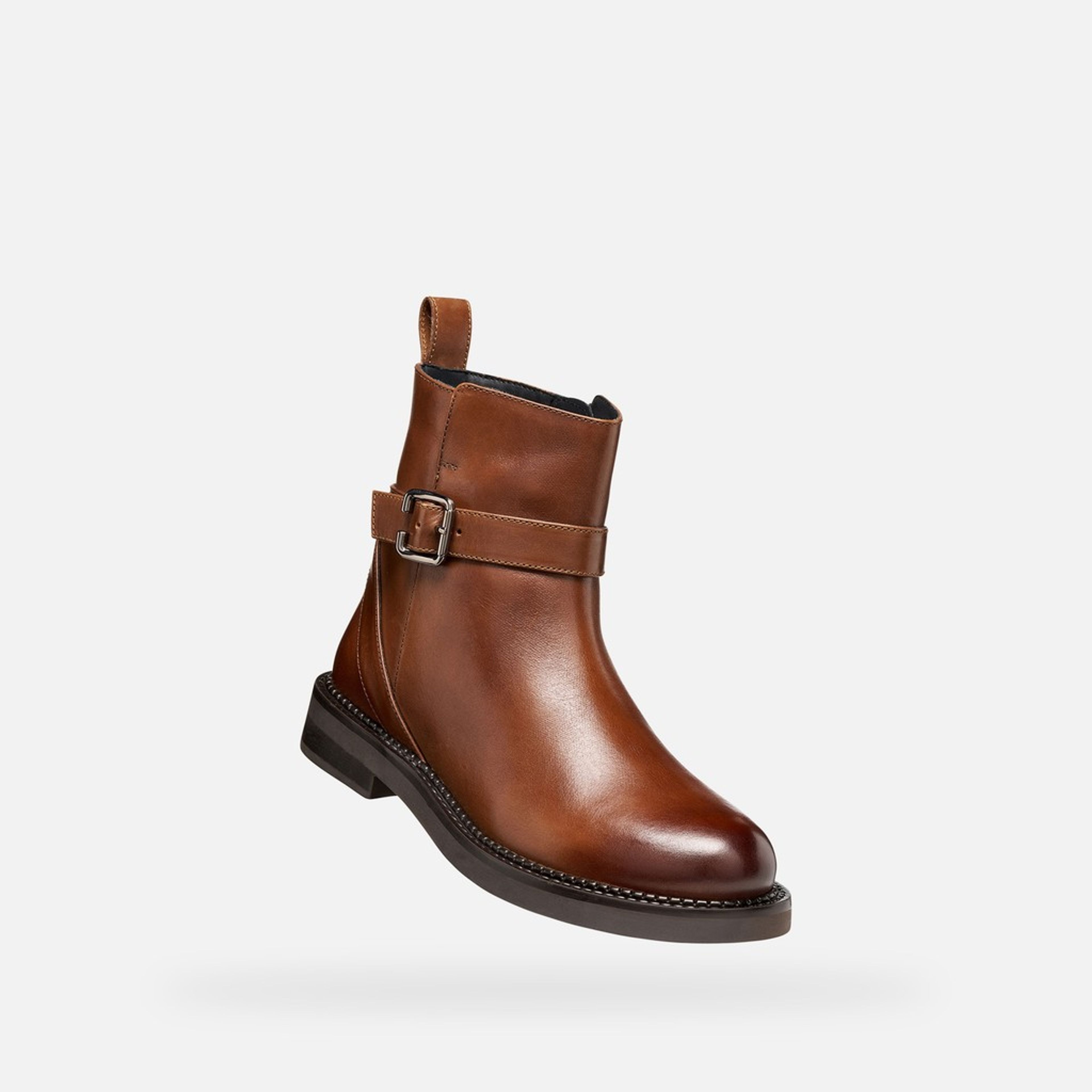 Tmavě hnědá dámská kotníková obuv Geox Serilda - 005