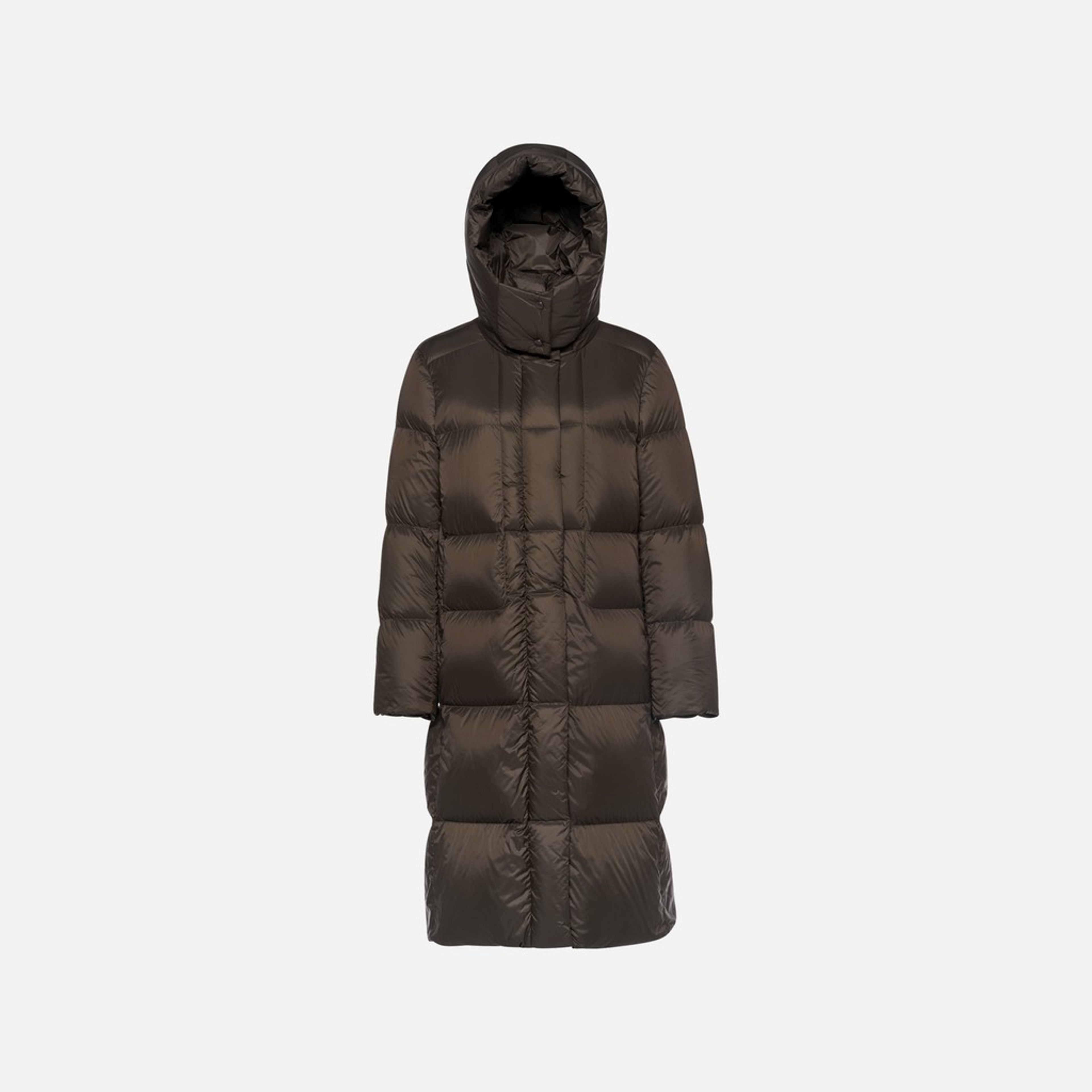 Tmavě hnědá dámská péřová bunda Geox Arlara - 005