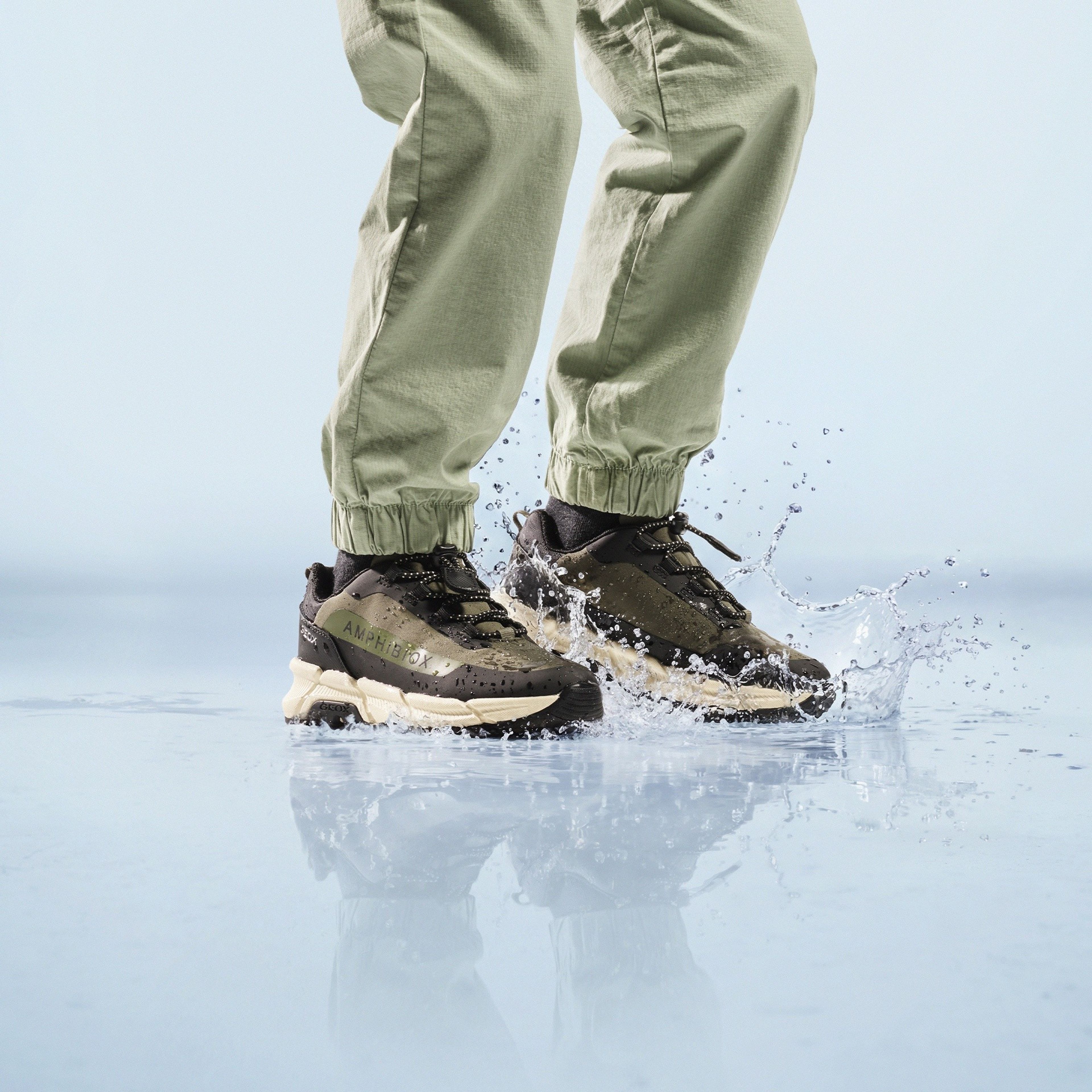 Khaki chlapecká obuv pro první kroky Geox Flexyper Plus - 008