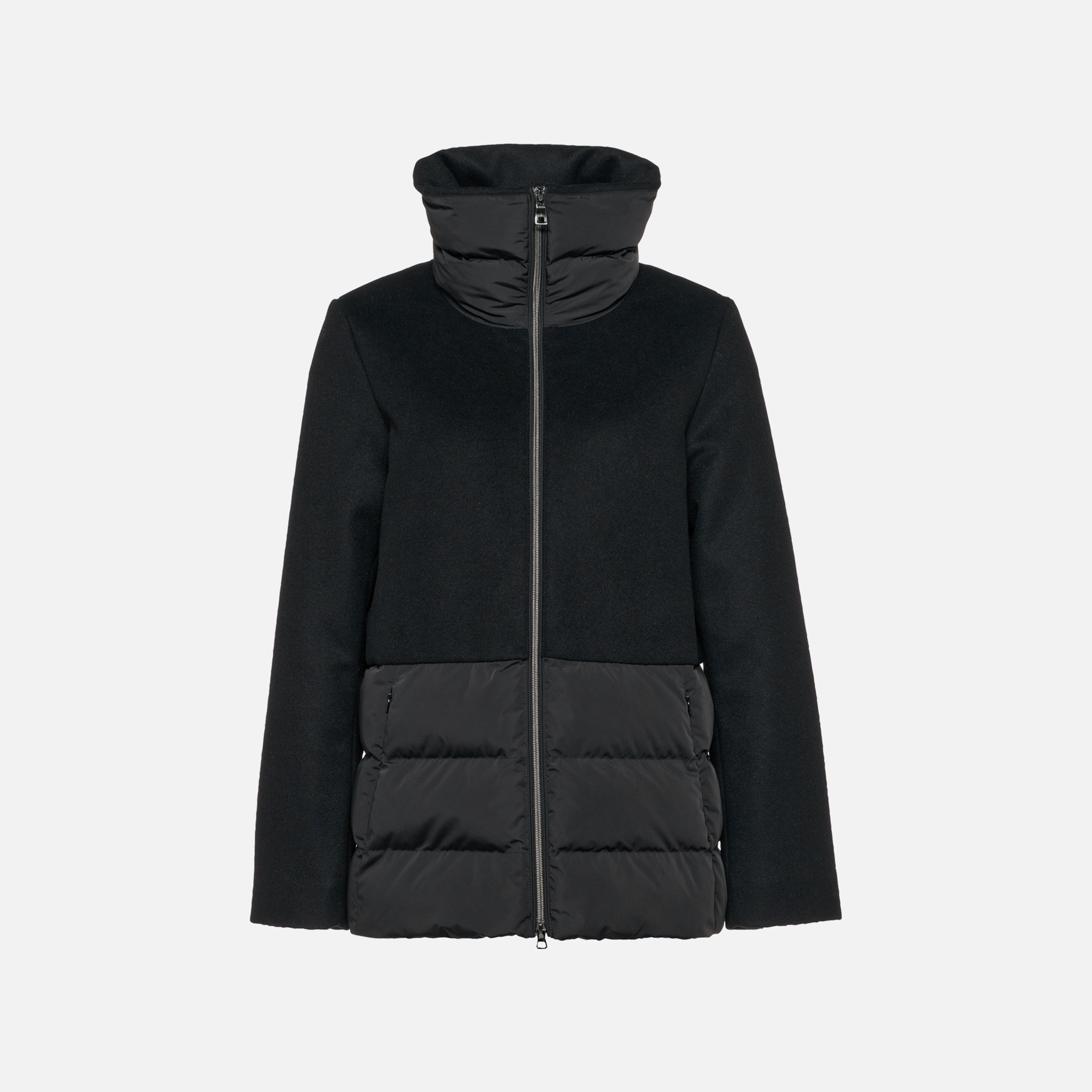 Čierny dámsky kabát Geox Pluette - 005