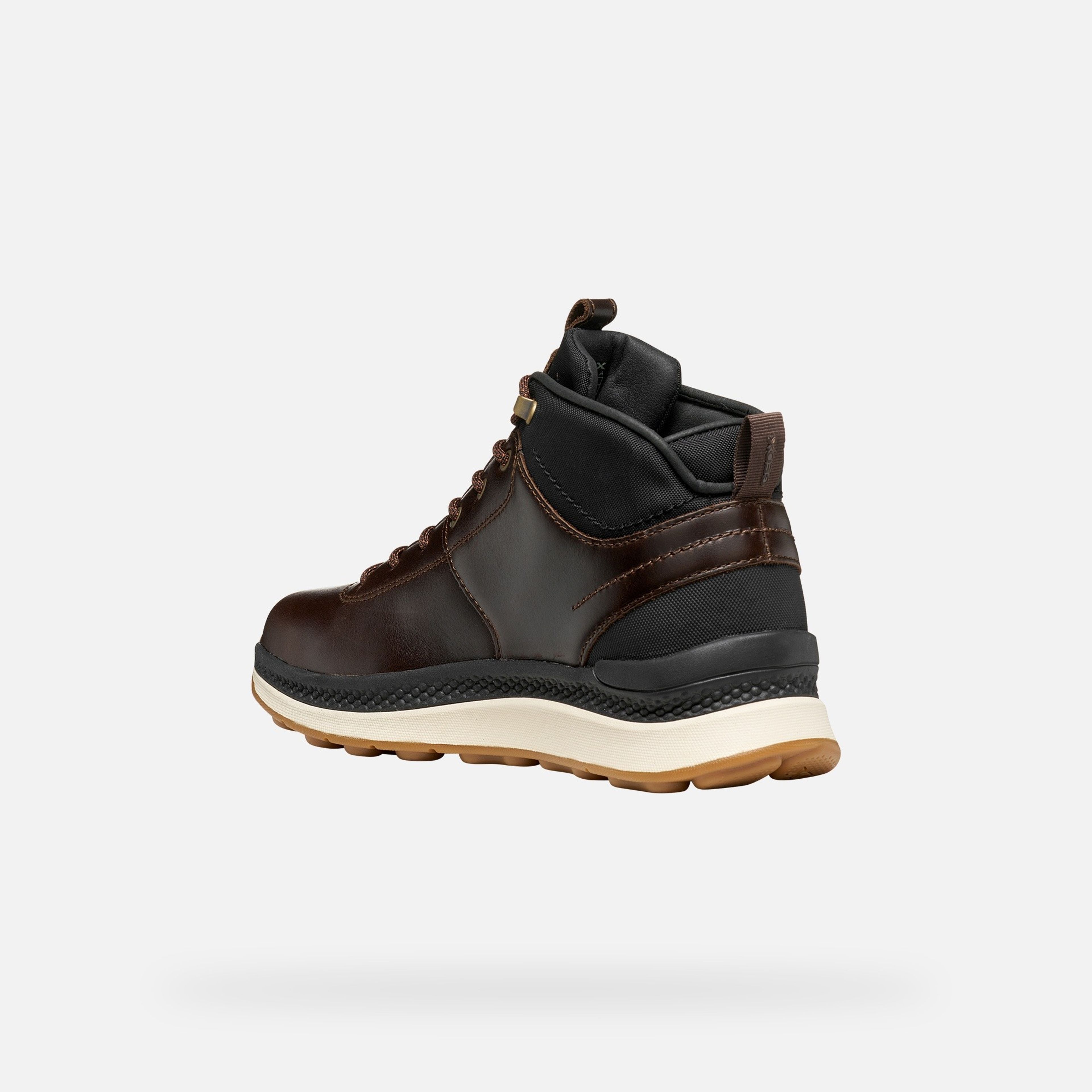 Ciemnobrązowe męskie buty za kostkę Geox Spherica Actif X2 - 004