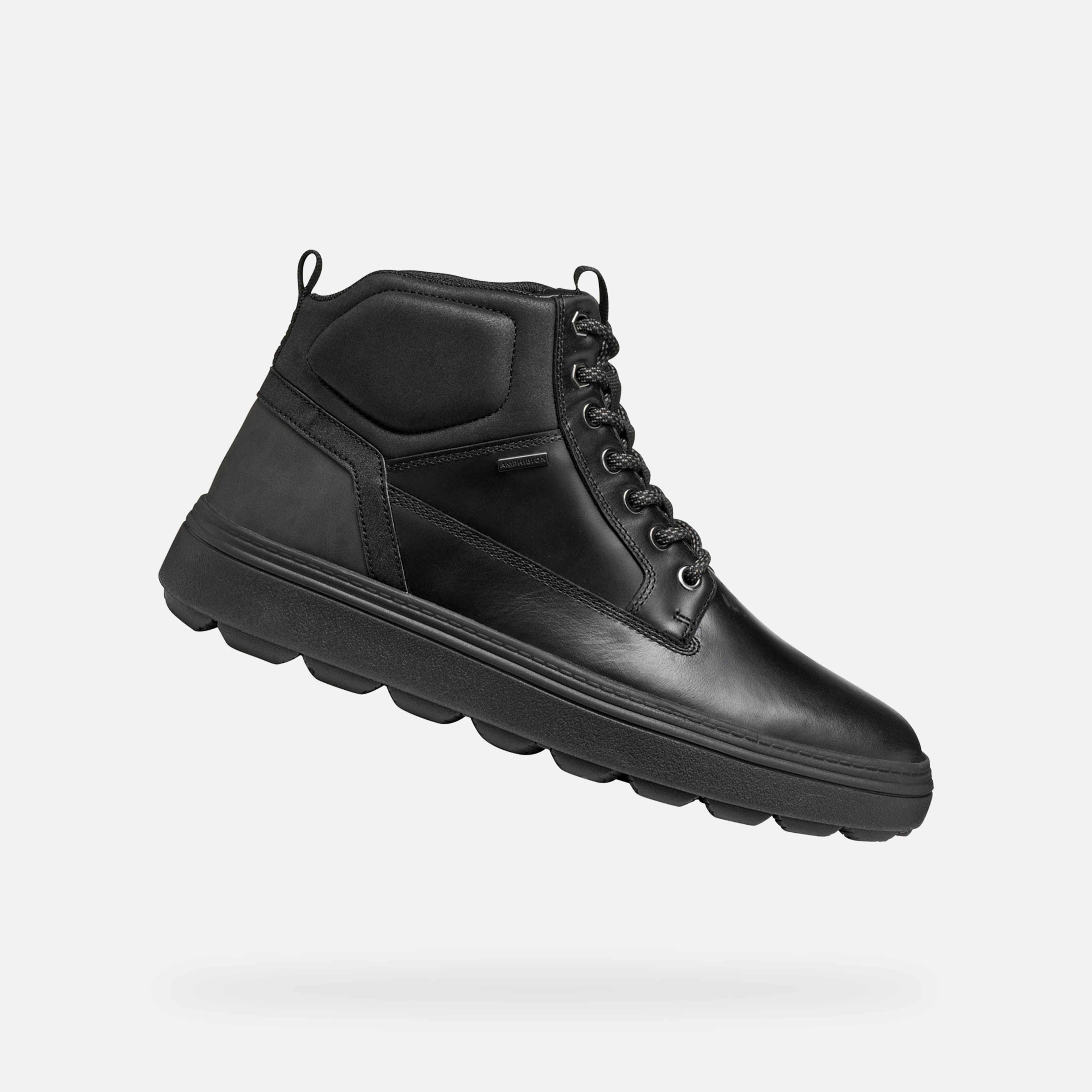 Czarne męskie buty za kostkę Geox Spherica Ecub-1.1