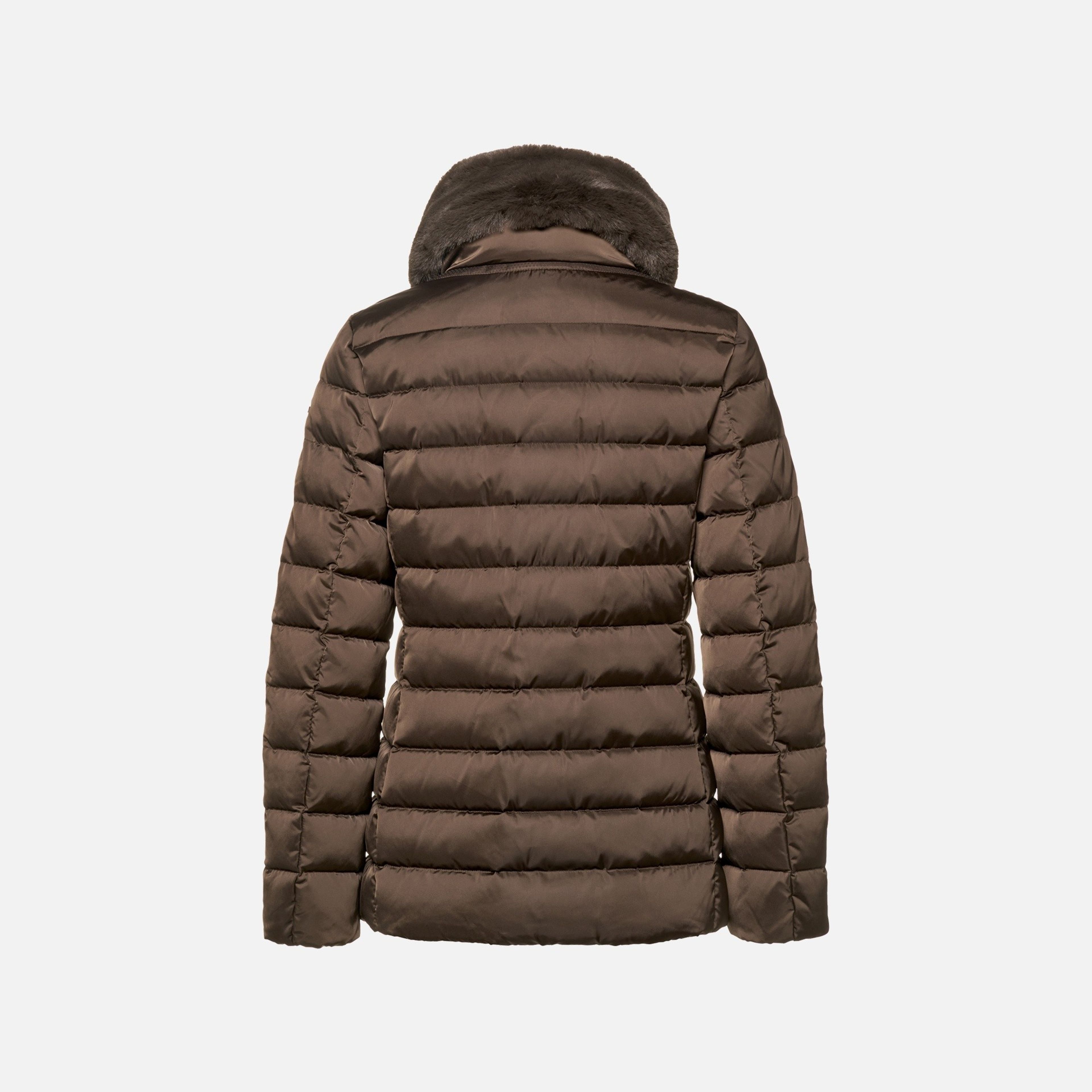 Tmavě hnědá dámská péřová bunda Geox Bettanie - 003
