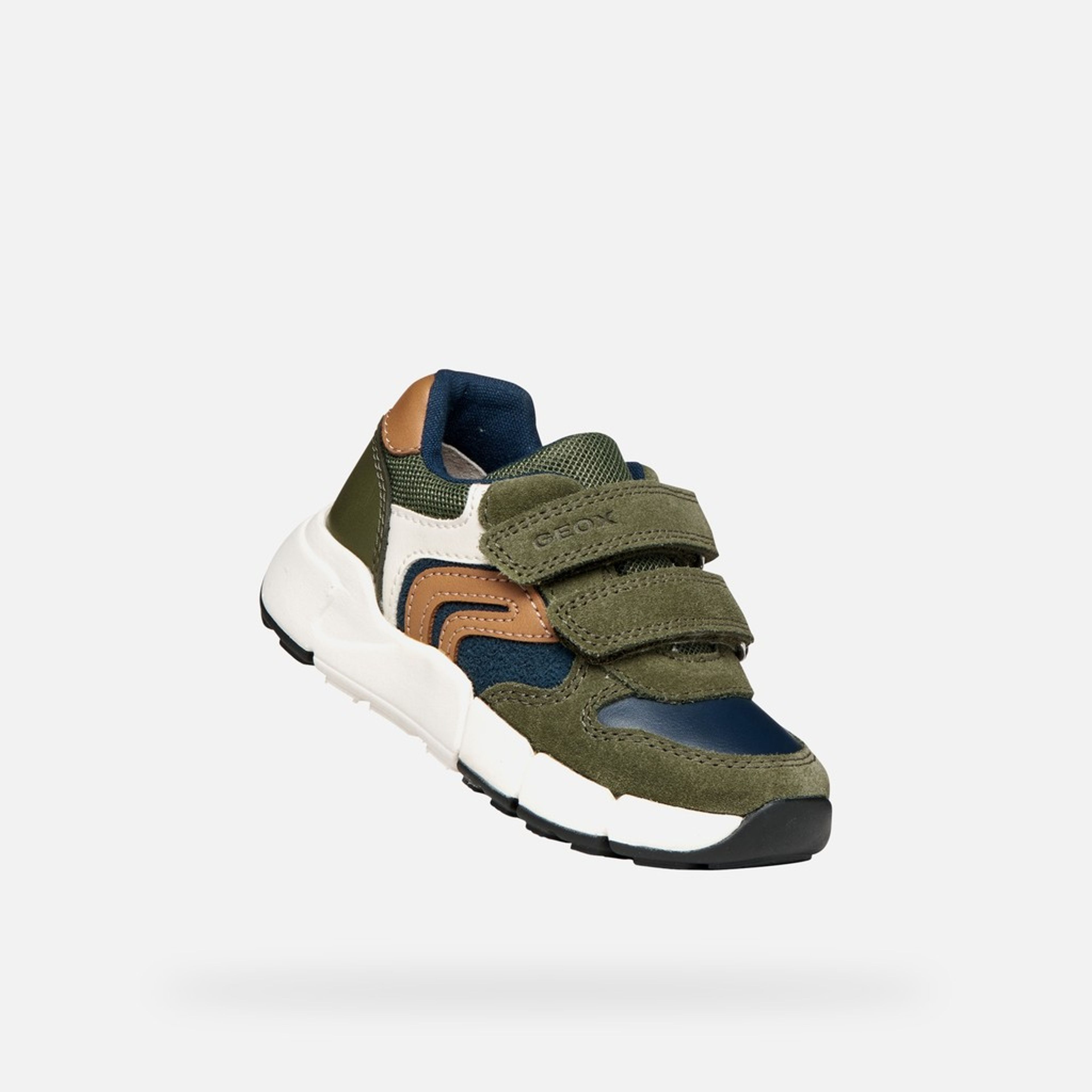 Khaki chlapčenské tenisky Geox Flexyper Mini - 005