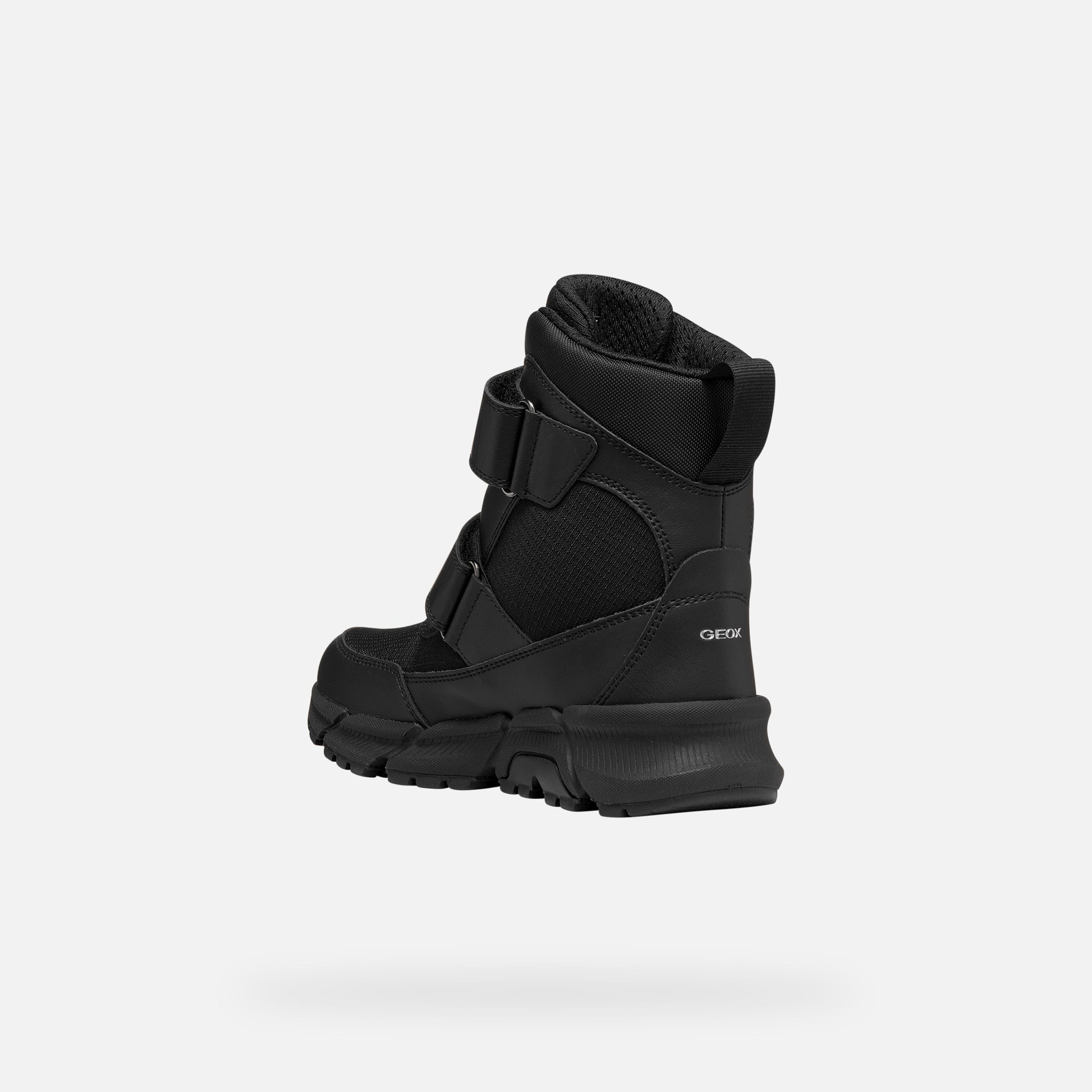 Čierna chlapčenská členková obuv Geox Flexyper Plus - 004
