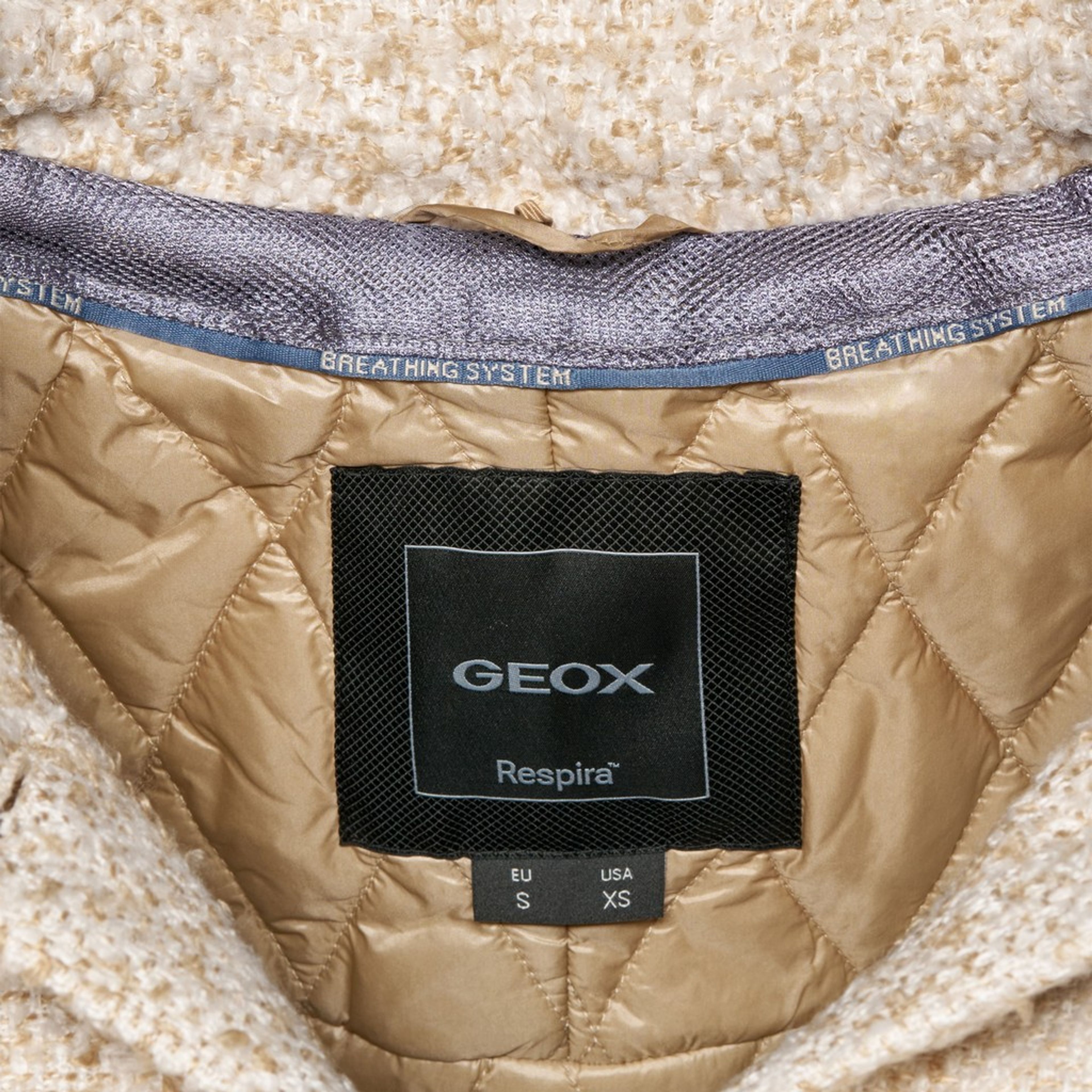 Beżowy damski płaszcz Geox Charlene - 011