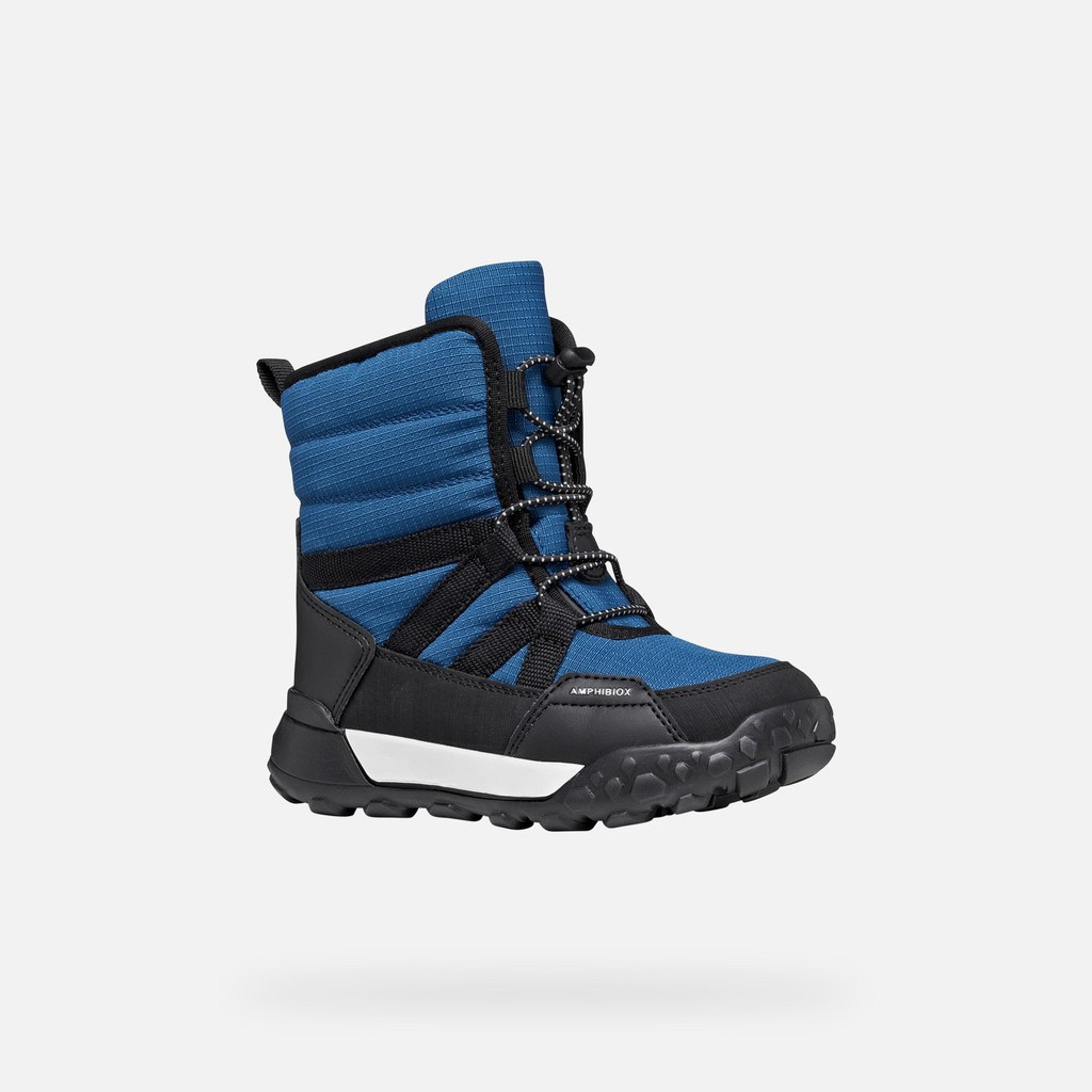 Modrá zateplená chlapecká zimní obuv Geox Trekkyup - 003