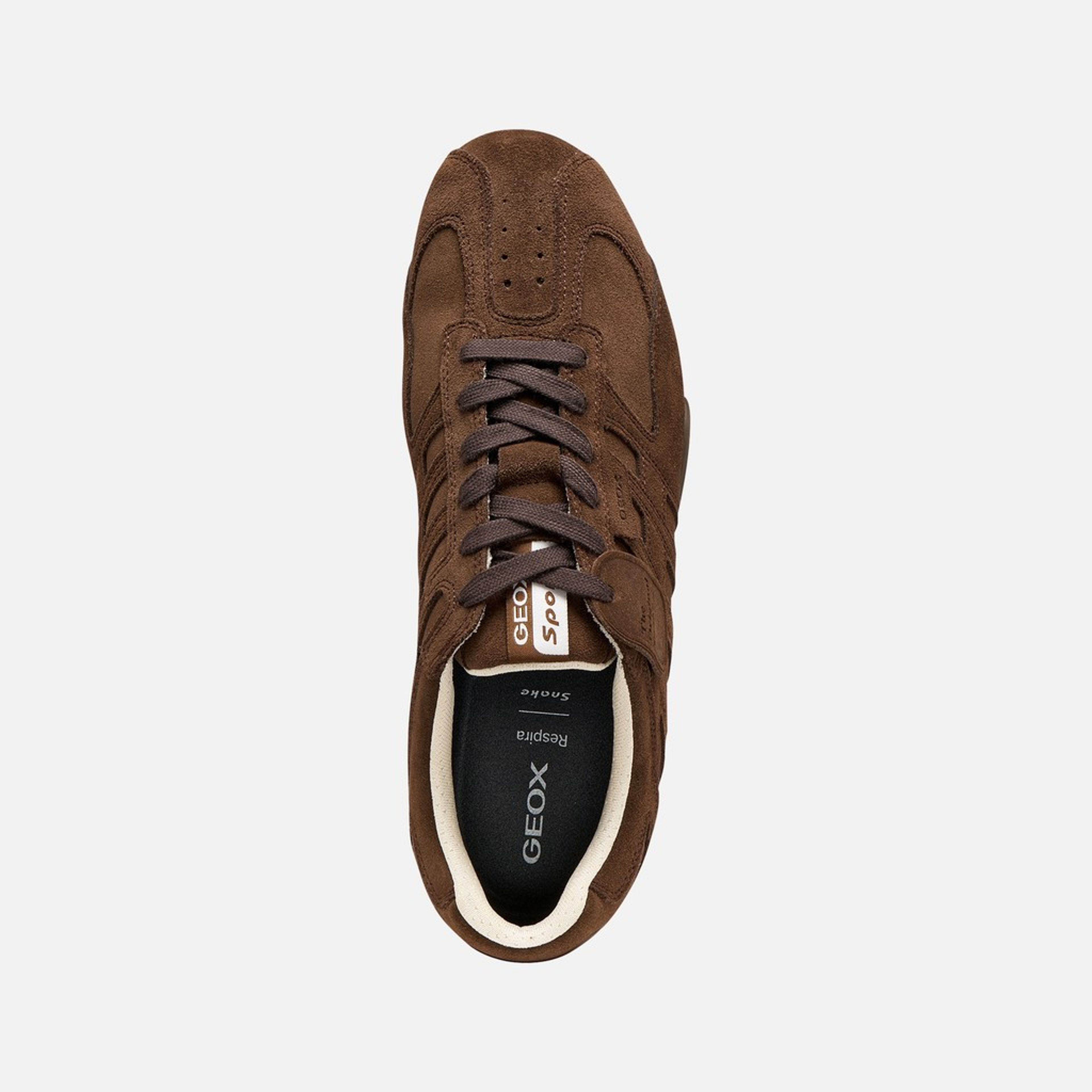 Sneakers maro închis pentru bărbați Geox Snake - 006