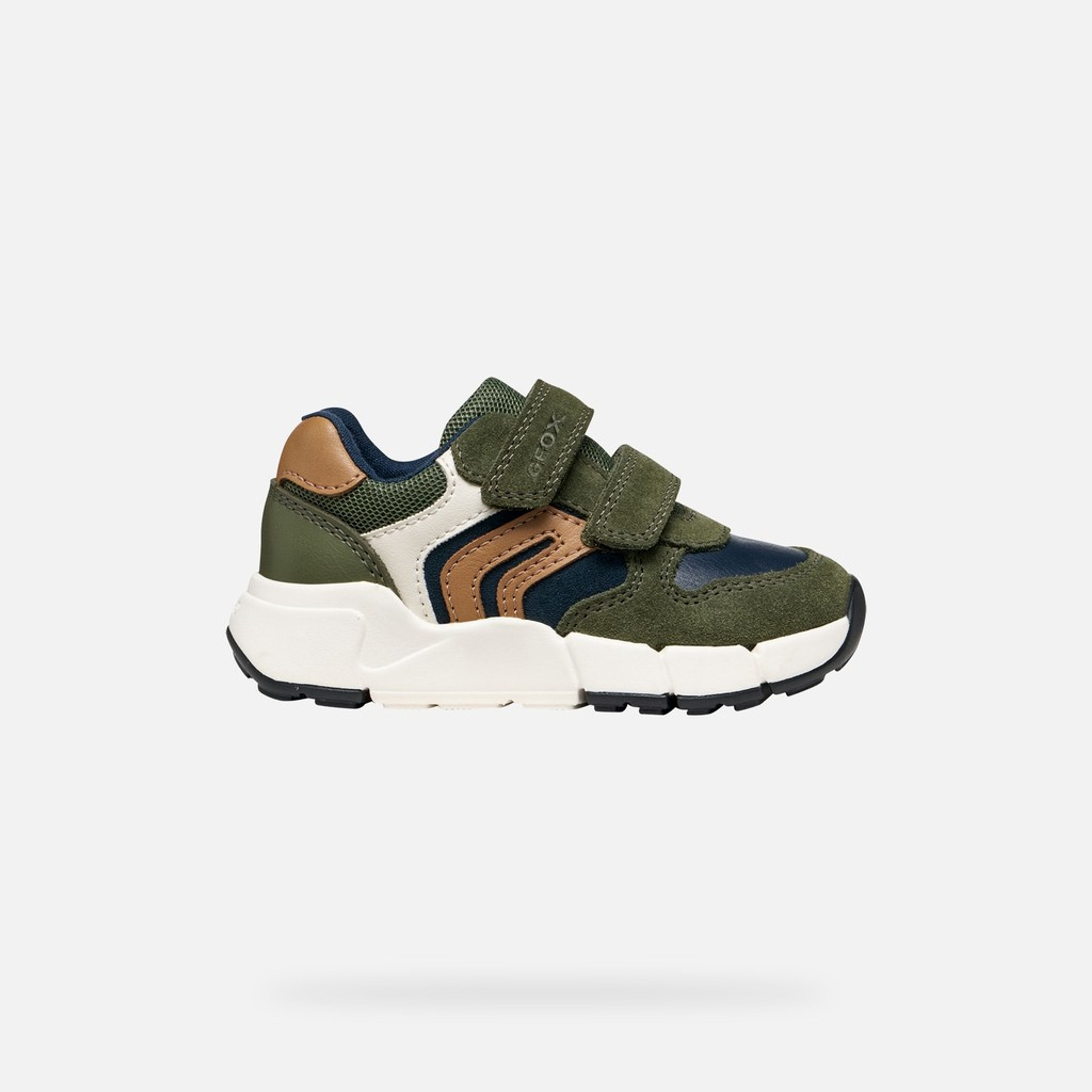 Khaki chlapčenské tenisky Geox Flexyper Mini - 002