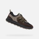 Szare męskie sneakersy Geox Spherica 4X4 B ABX-Ciemna brązowa - 001
