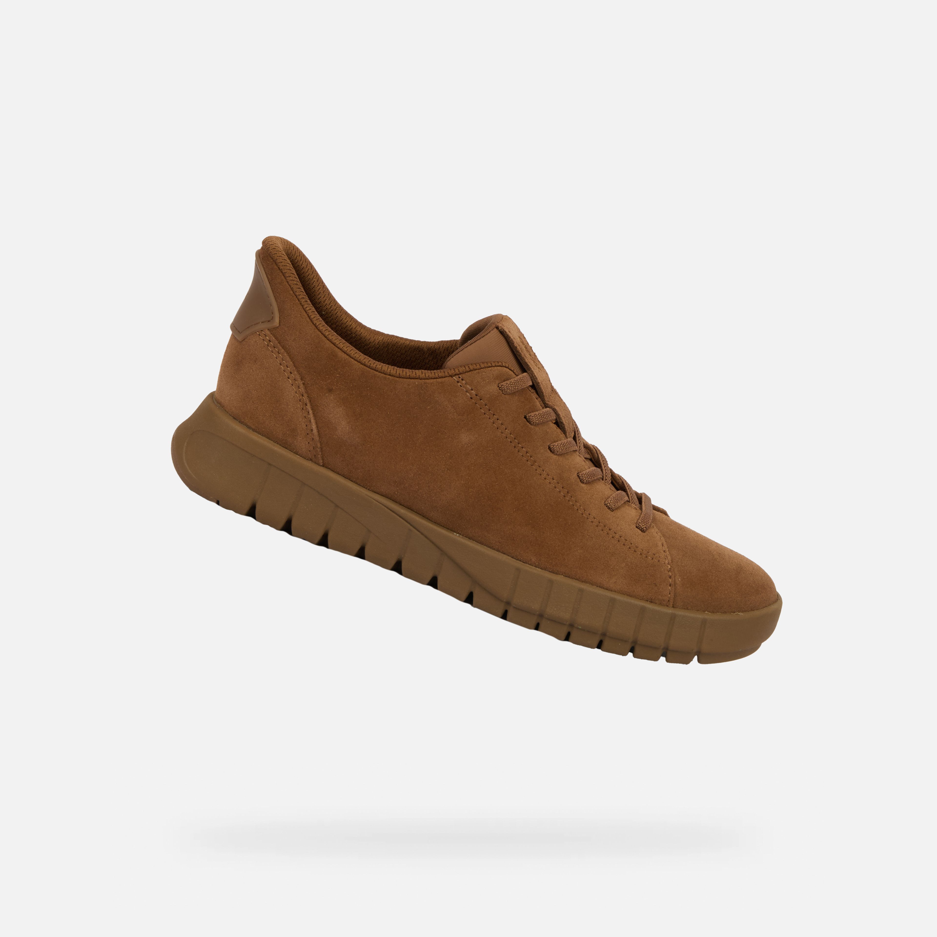 Brązowe damskie sneakersy Geox Flextride Plus Fast in