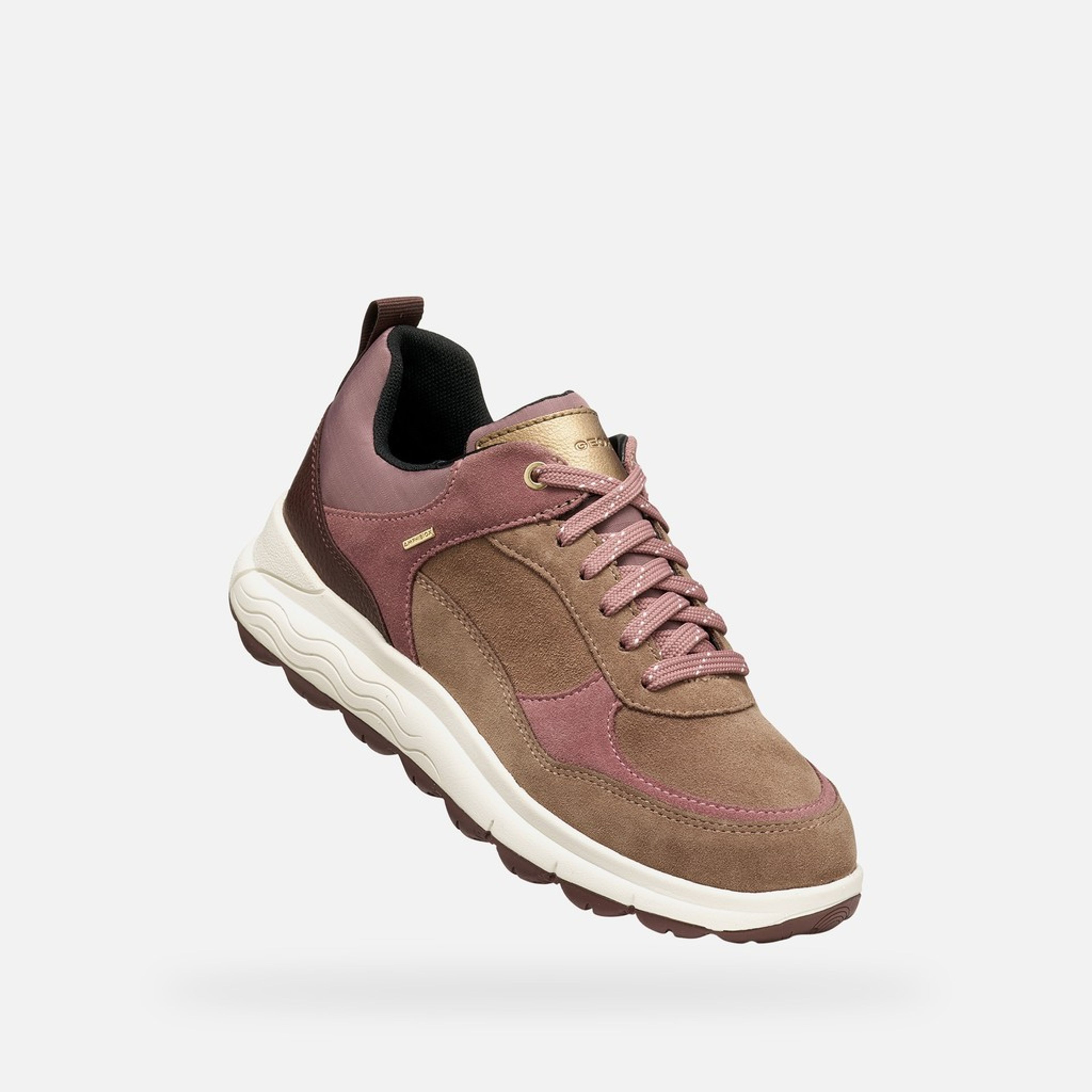 Jasnobrązowe damskie sneakersy Geox Spherica 4X4 B ABX - 005