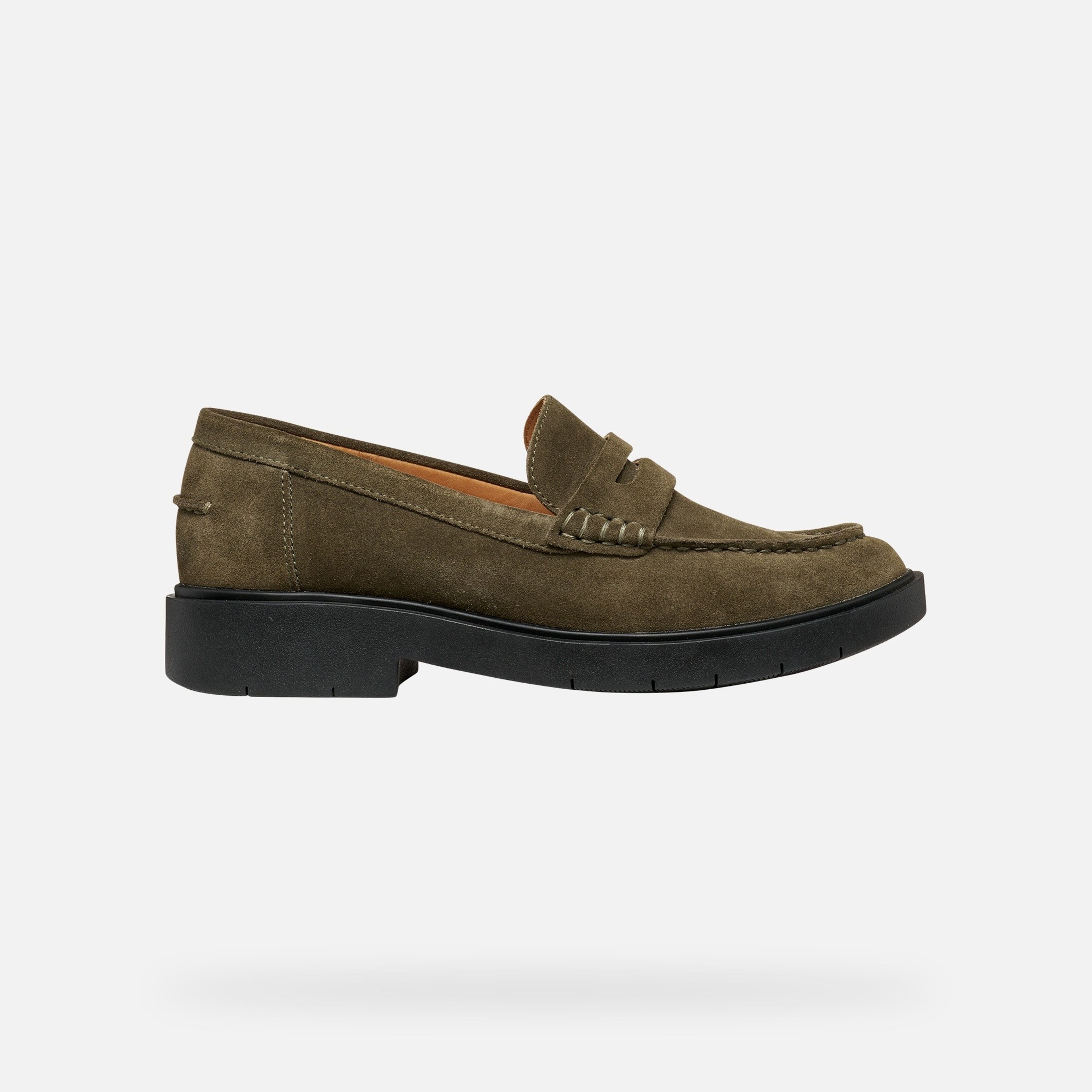 Khaki dámske mokasíny Geox Spherica Ec1 - 002