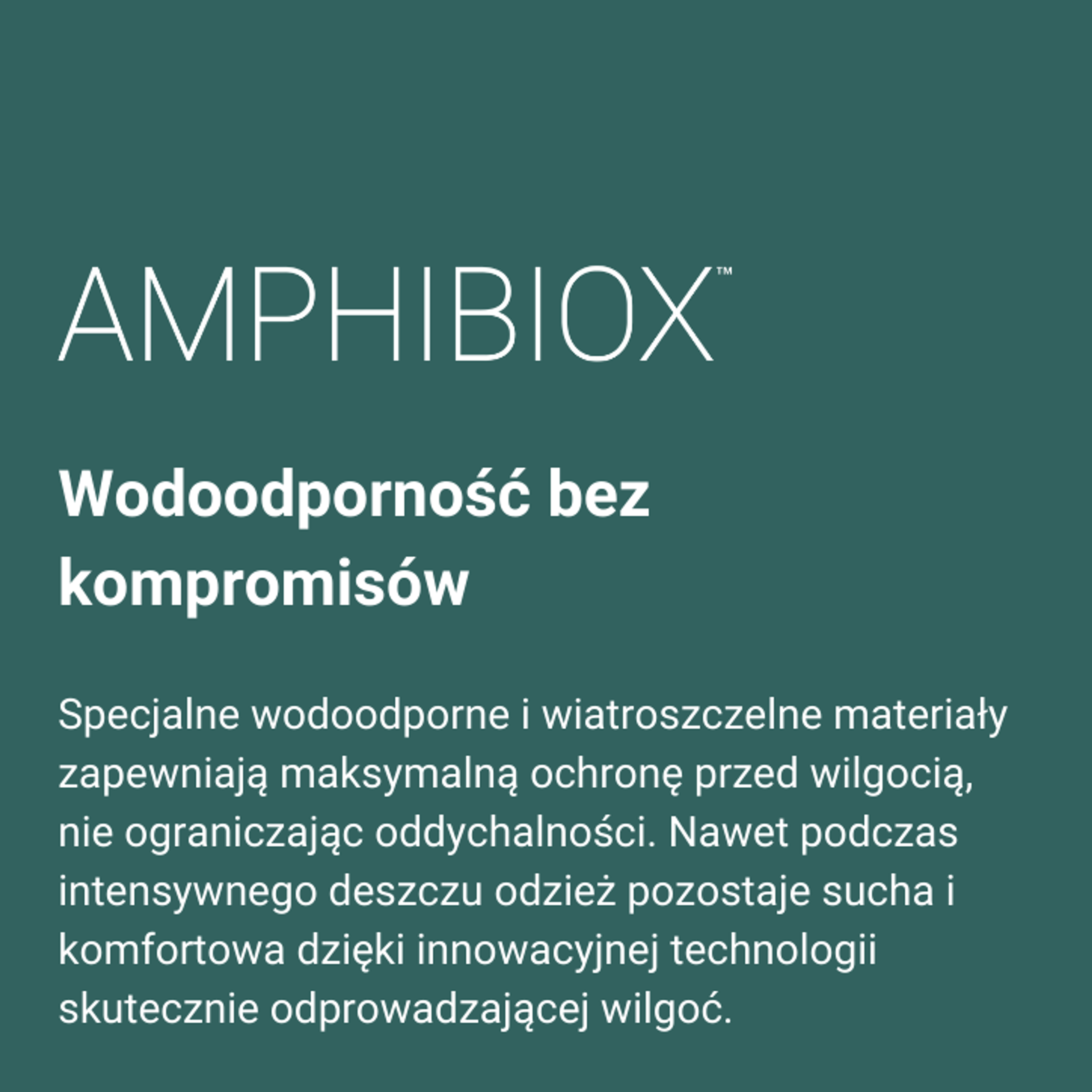 Kurtki wodoodporne i oddychające Amphibiox™ 