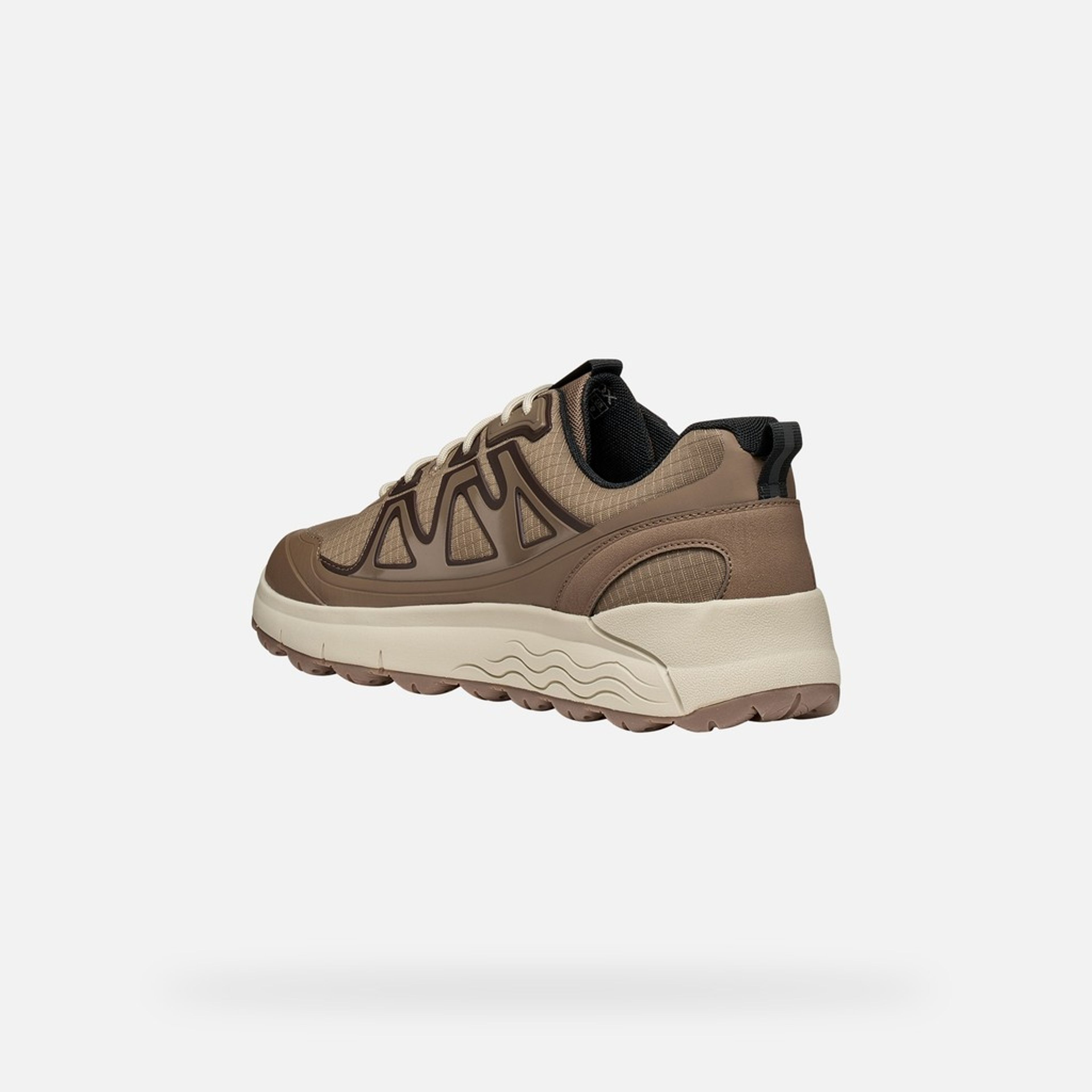 Brązowe męskie sneakersy Geox Spherica 4X4 B ABX - 004