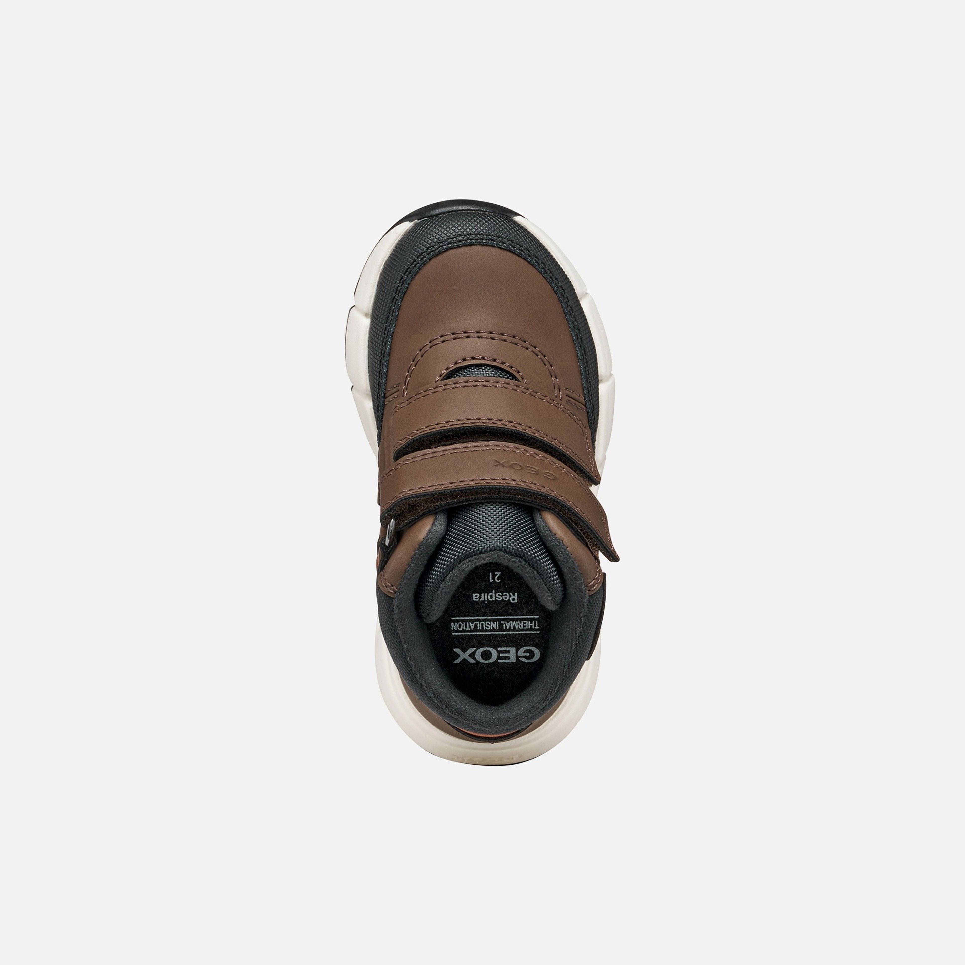 Tmavohnedá chlapčenská členková obuv Geox Flexyper Mini - 006