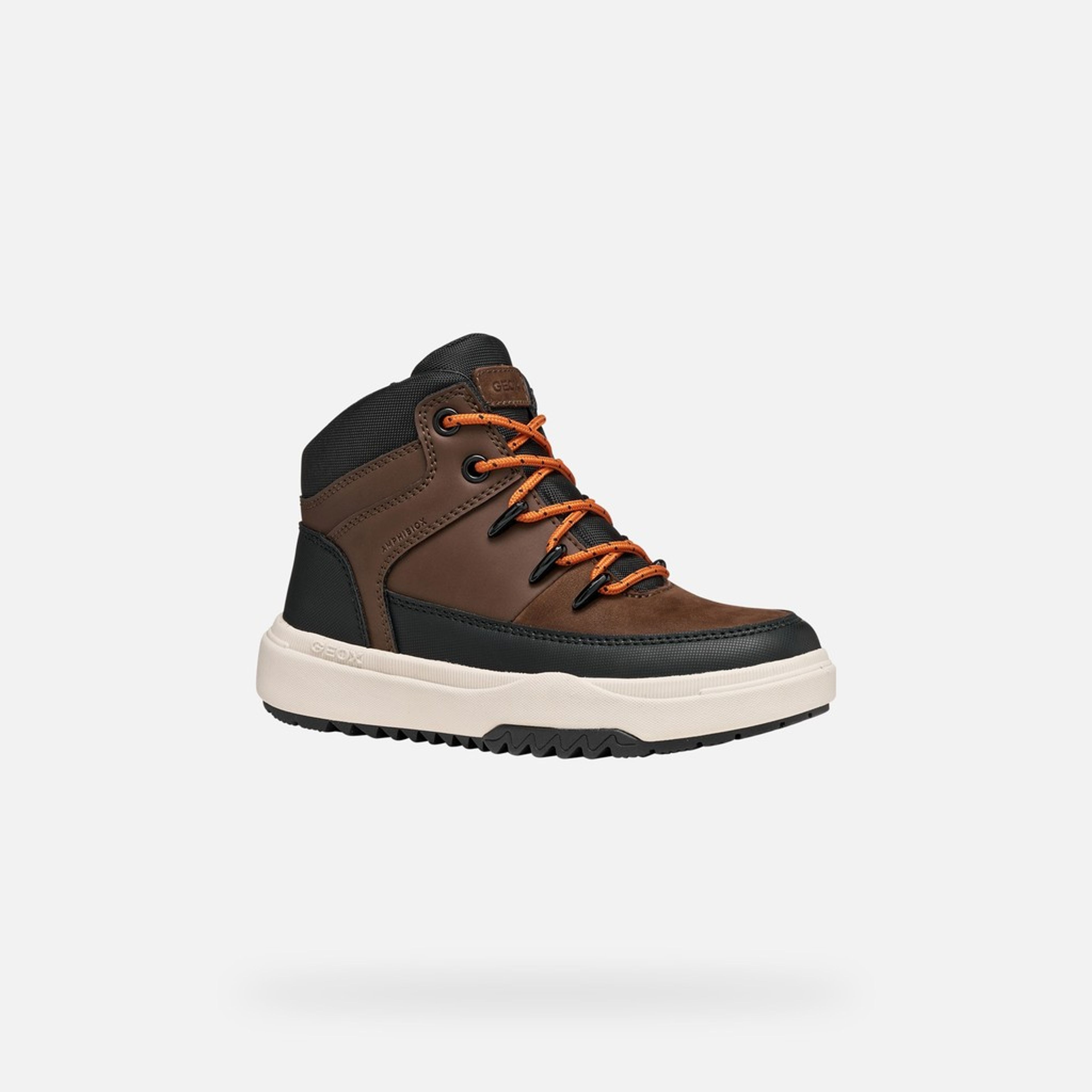 Ciemnobrązowe chłopięce buty za kostkę Geox Bunshee B ABX - 003