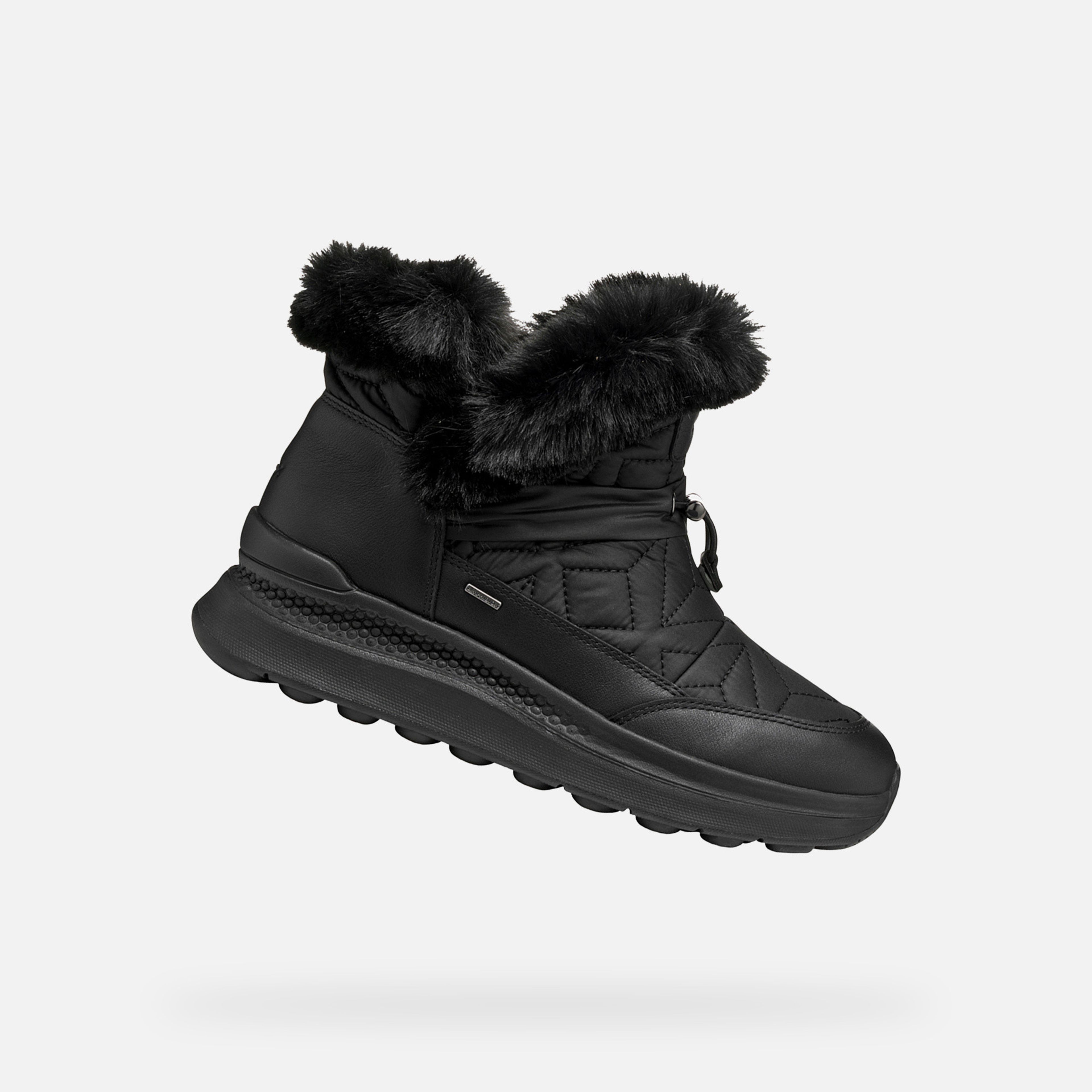 Czarne damskie buty do kostki Geox Spherica Actif X2