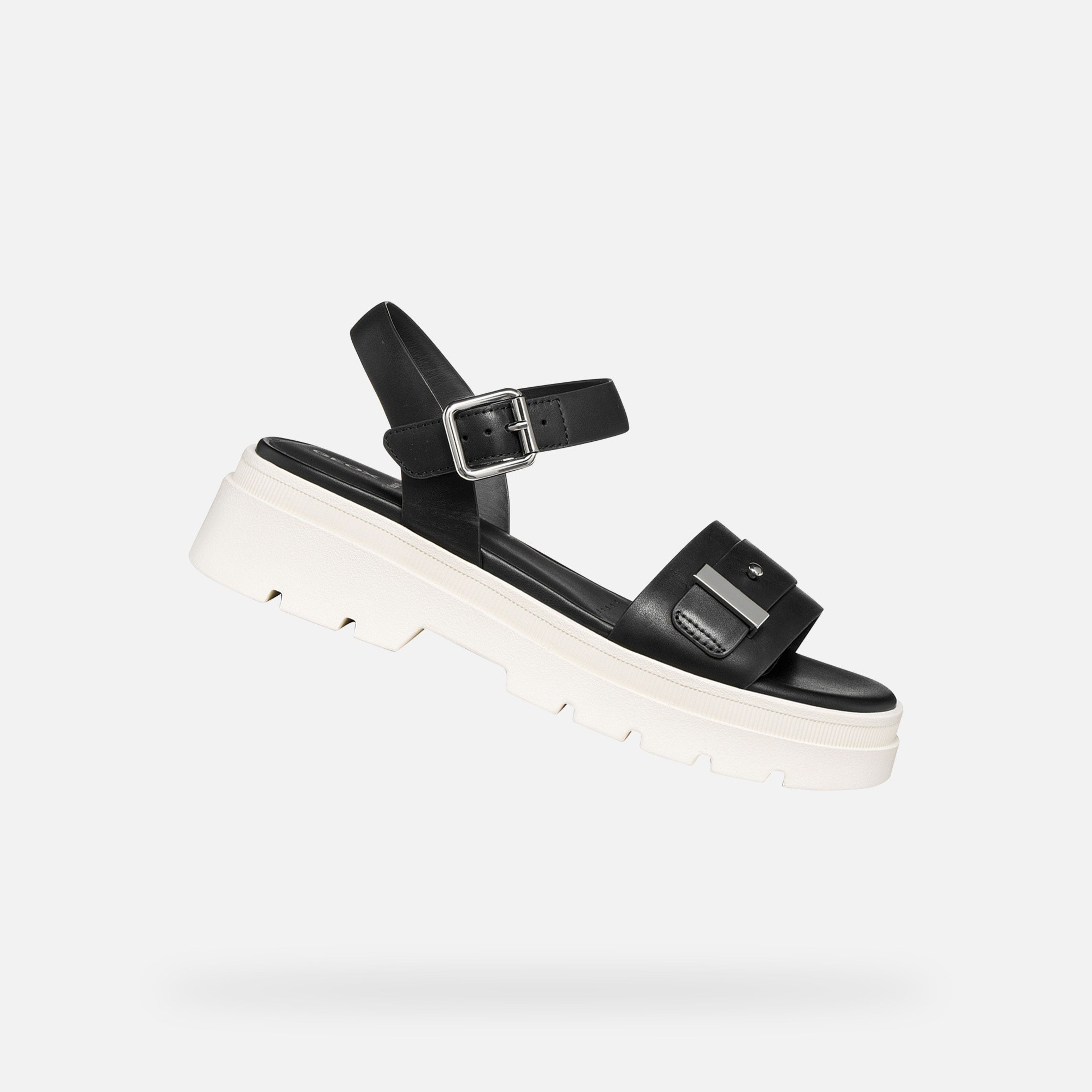 Černé dámské sandály Geox Adacter S B