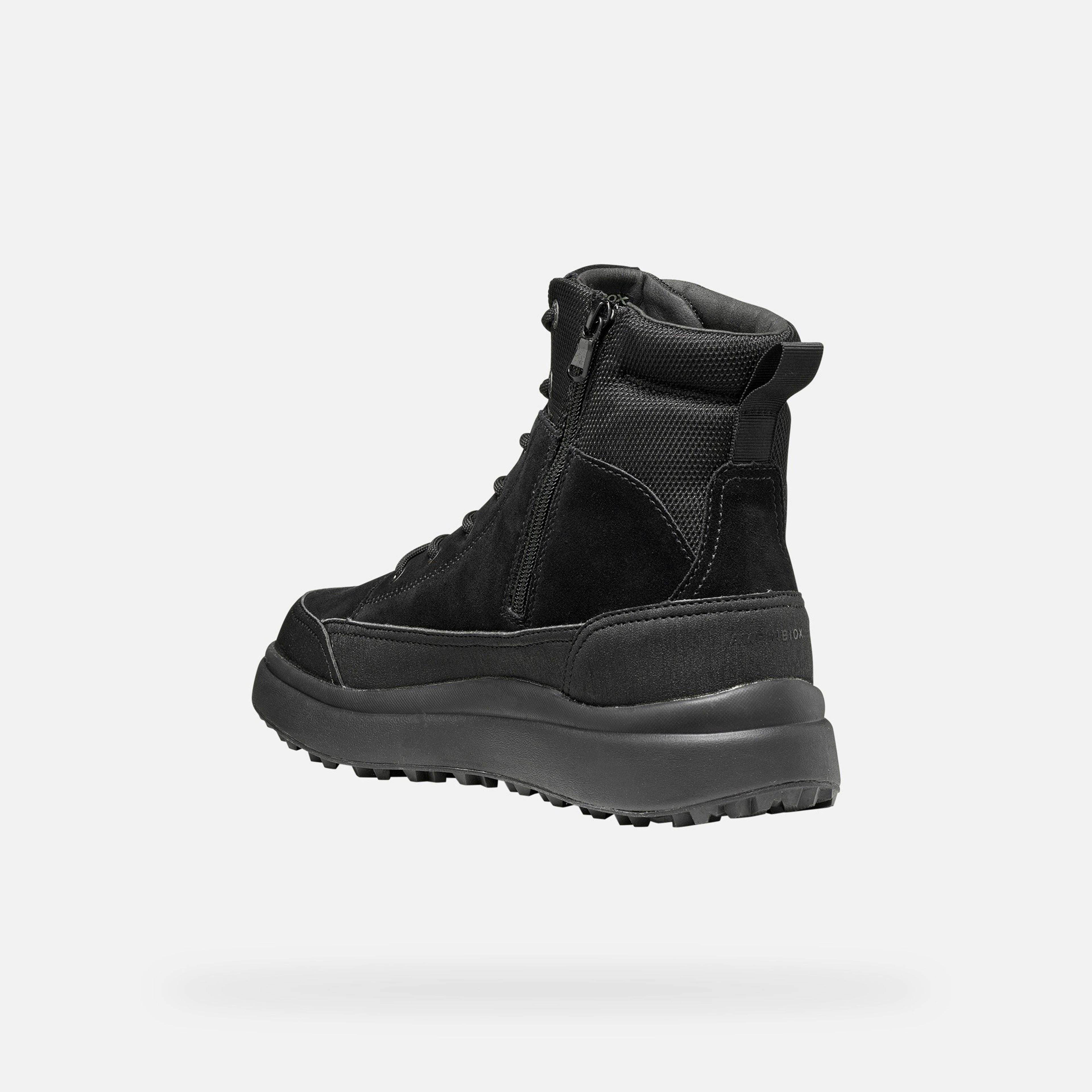 Czarne męskie buty za kostkę Geox Granito + Grip B A - 004