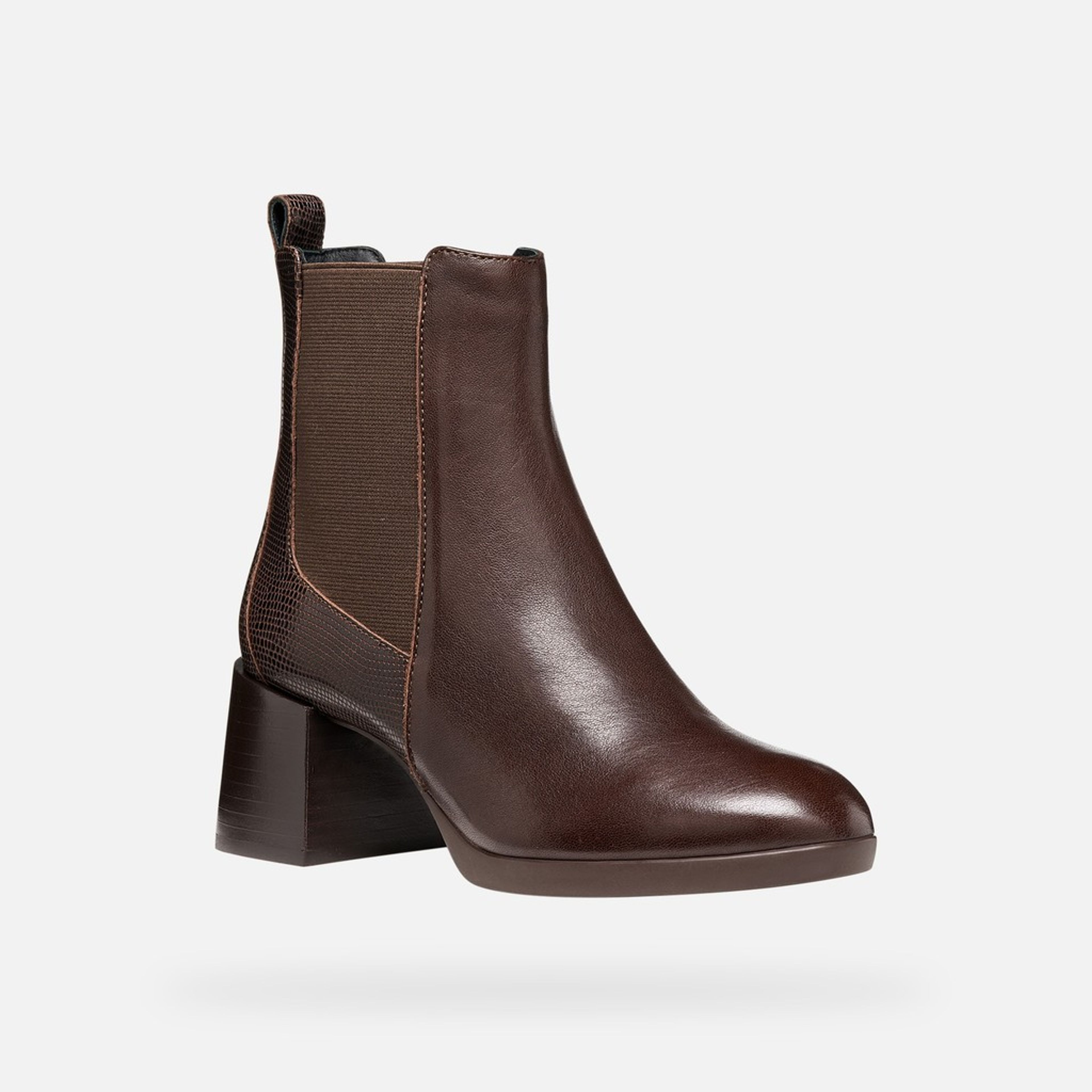 Tmavě hnědá dámská kotníková obuv Geox Walk Pleasure 55T - 003