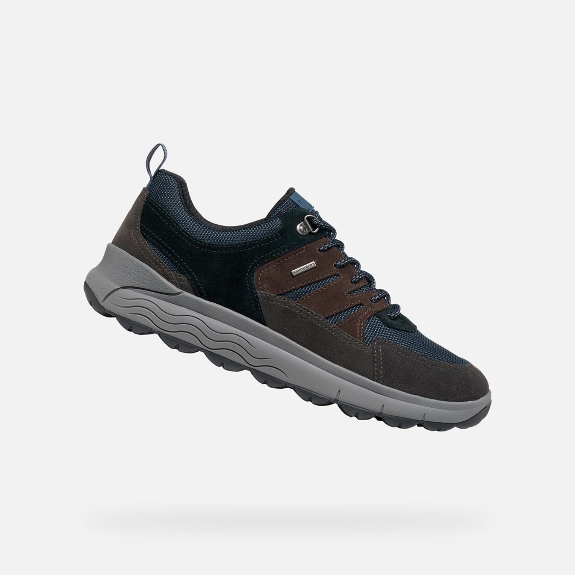 Ciemnobrązowe sneakersy męskie Geox Spherica 4X4 B ABX - 001