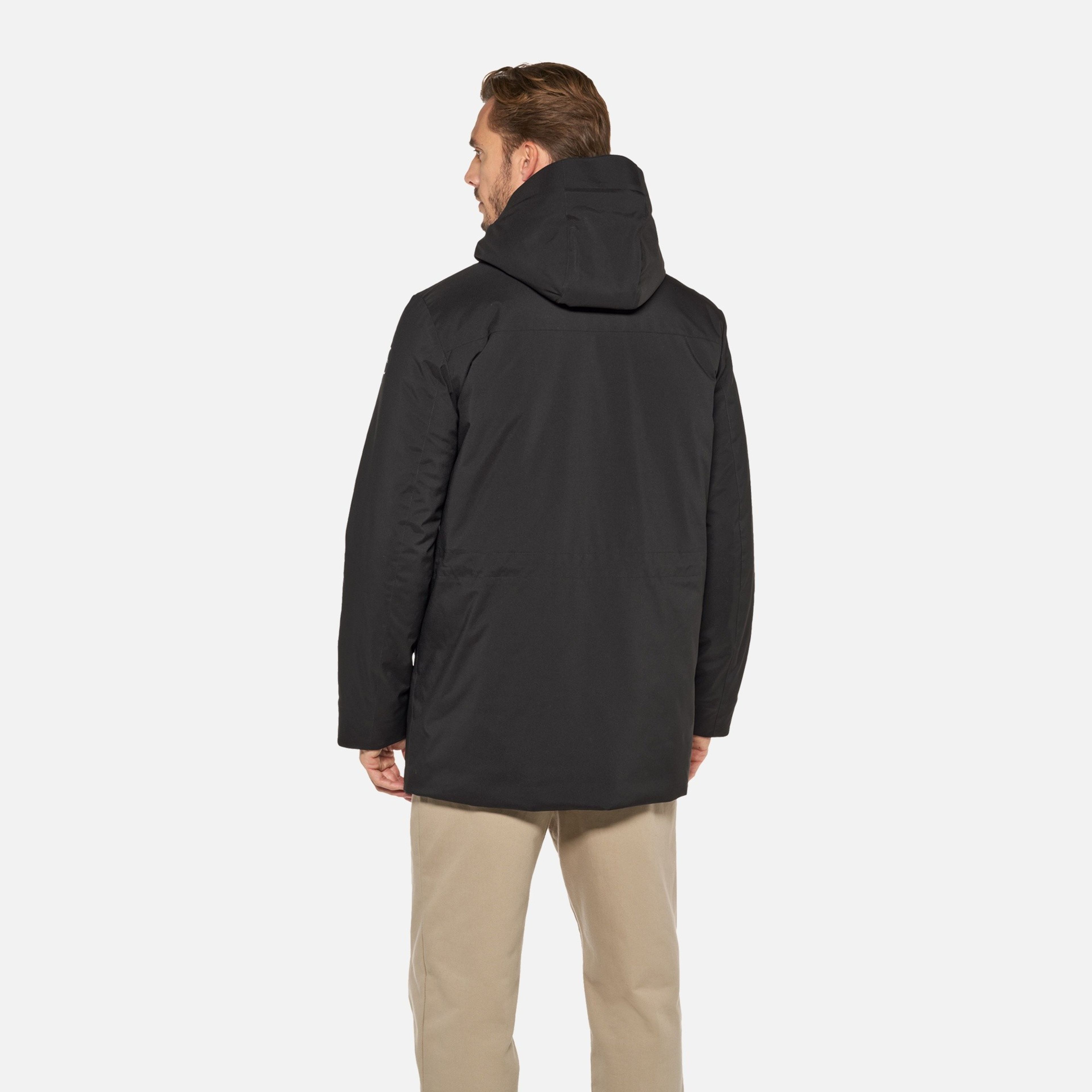 Czarna męska parka Geox Spherica - 004